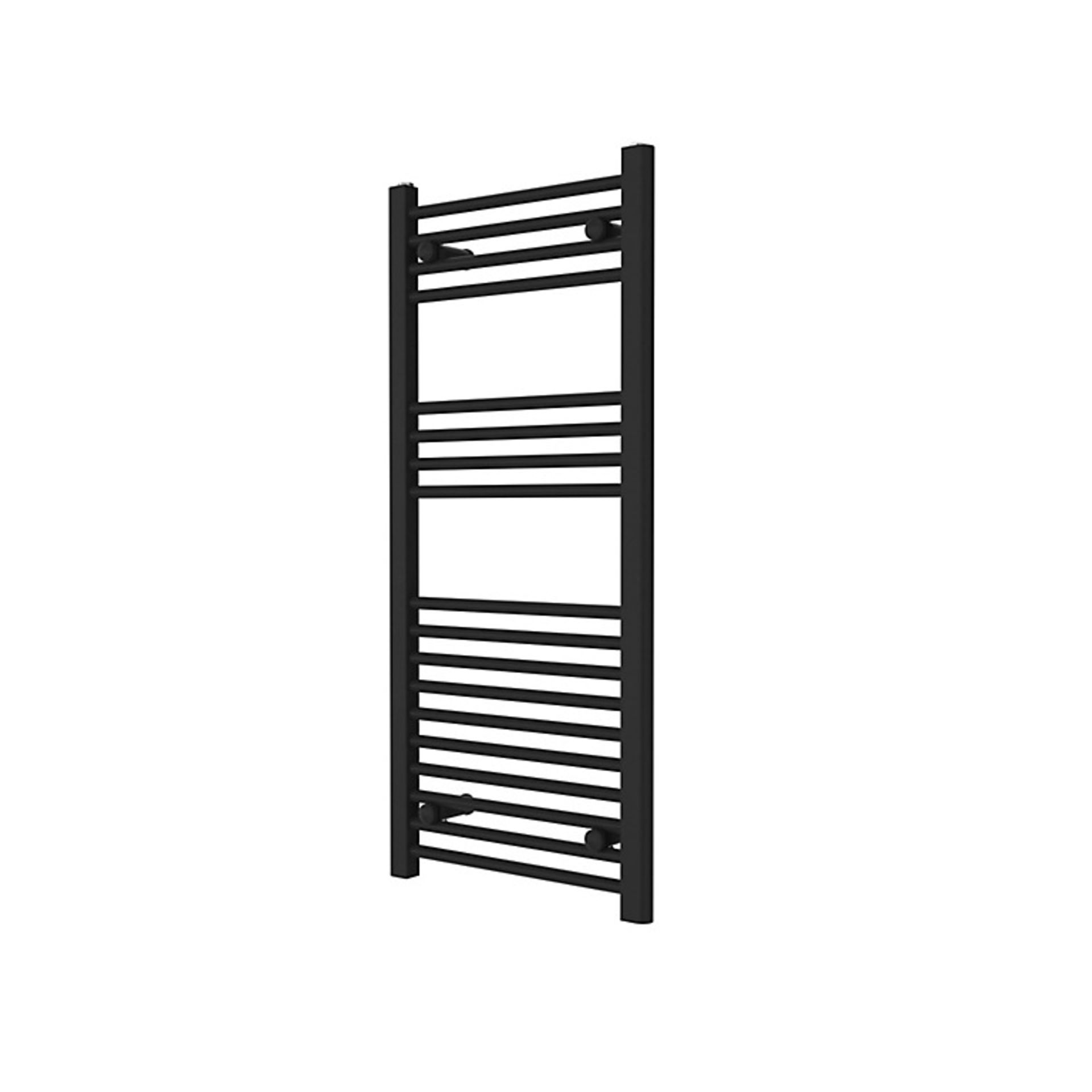 Flomasta Flat, Black Vertical Flat Towel radiator (W)450mm x (H)1000mm - ER51