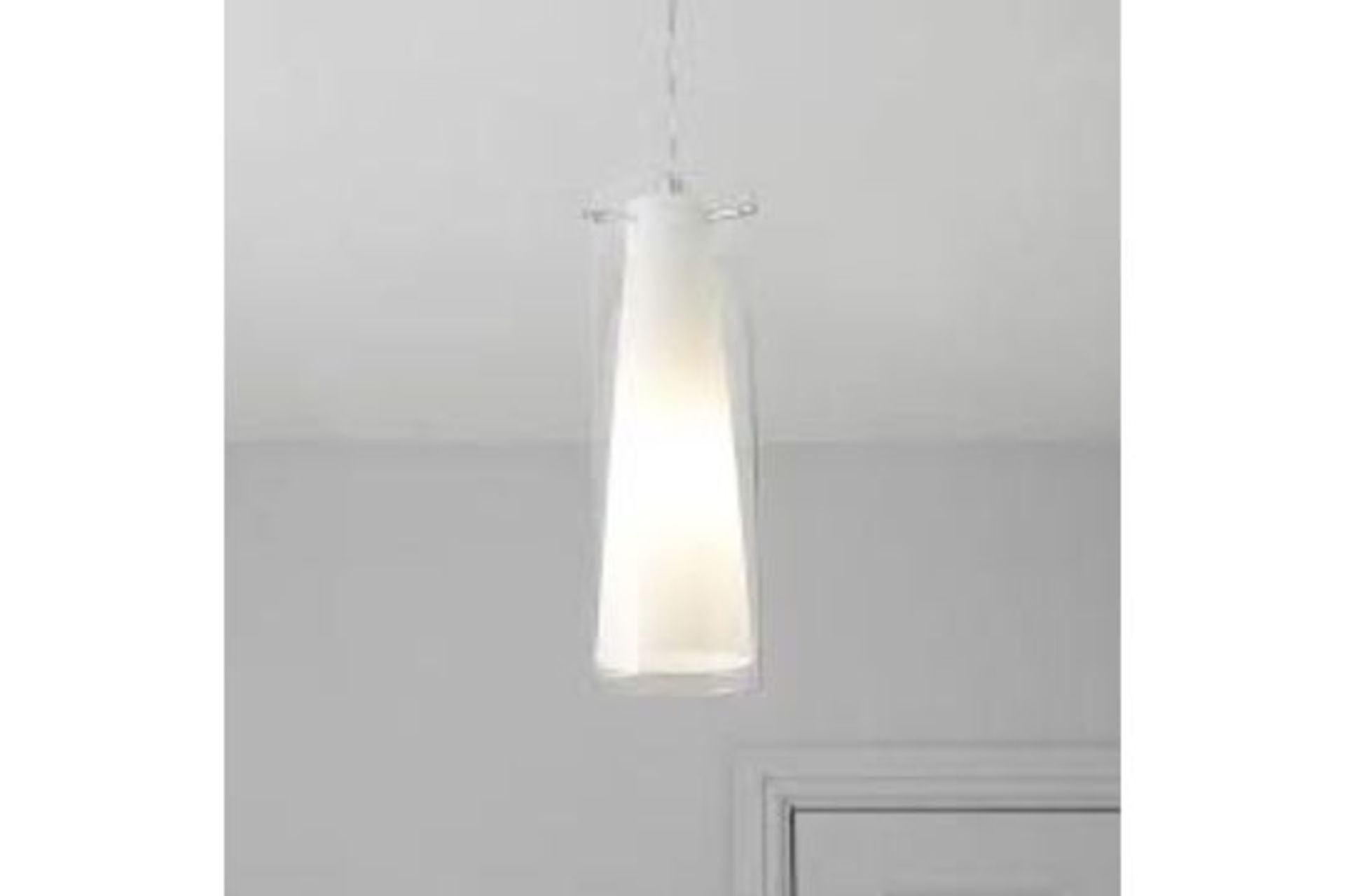 GoodHome Dimonika White Chrome effect Pendant ceiling light. - ER52