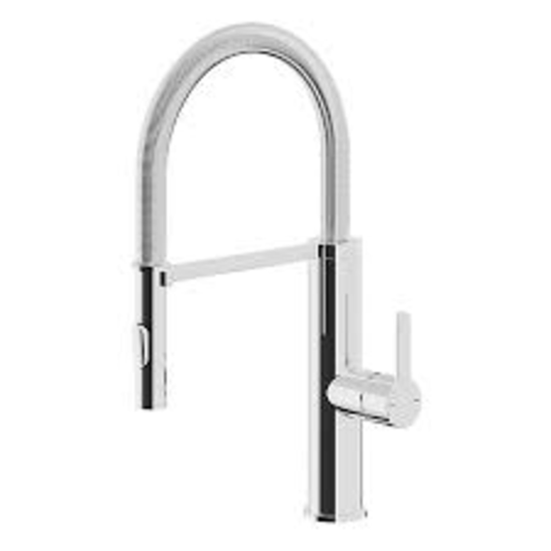 GoodHome Saffron Chrome-plated Kitchen Spring neck Tap. -ER49.