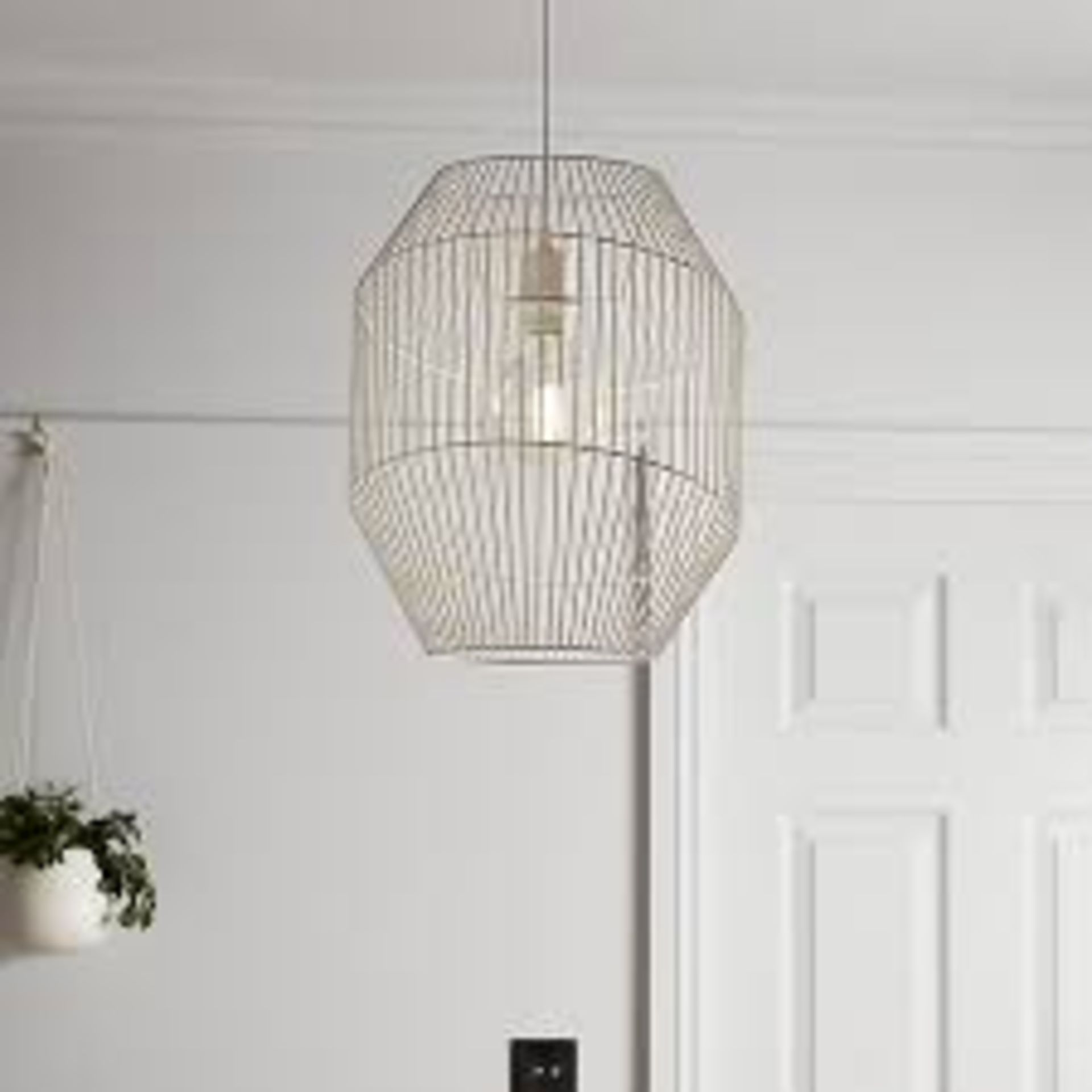 GoodHome Tsolma Matt White Pendant Ceiling Light. - ER48