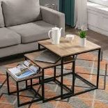 Nest Coffee Table 3 in 1 set Compact Modern Design f. - ER52.