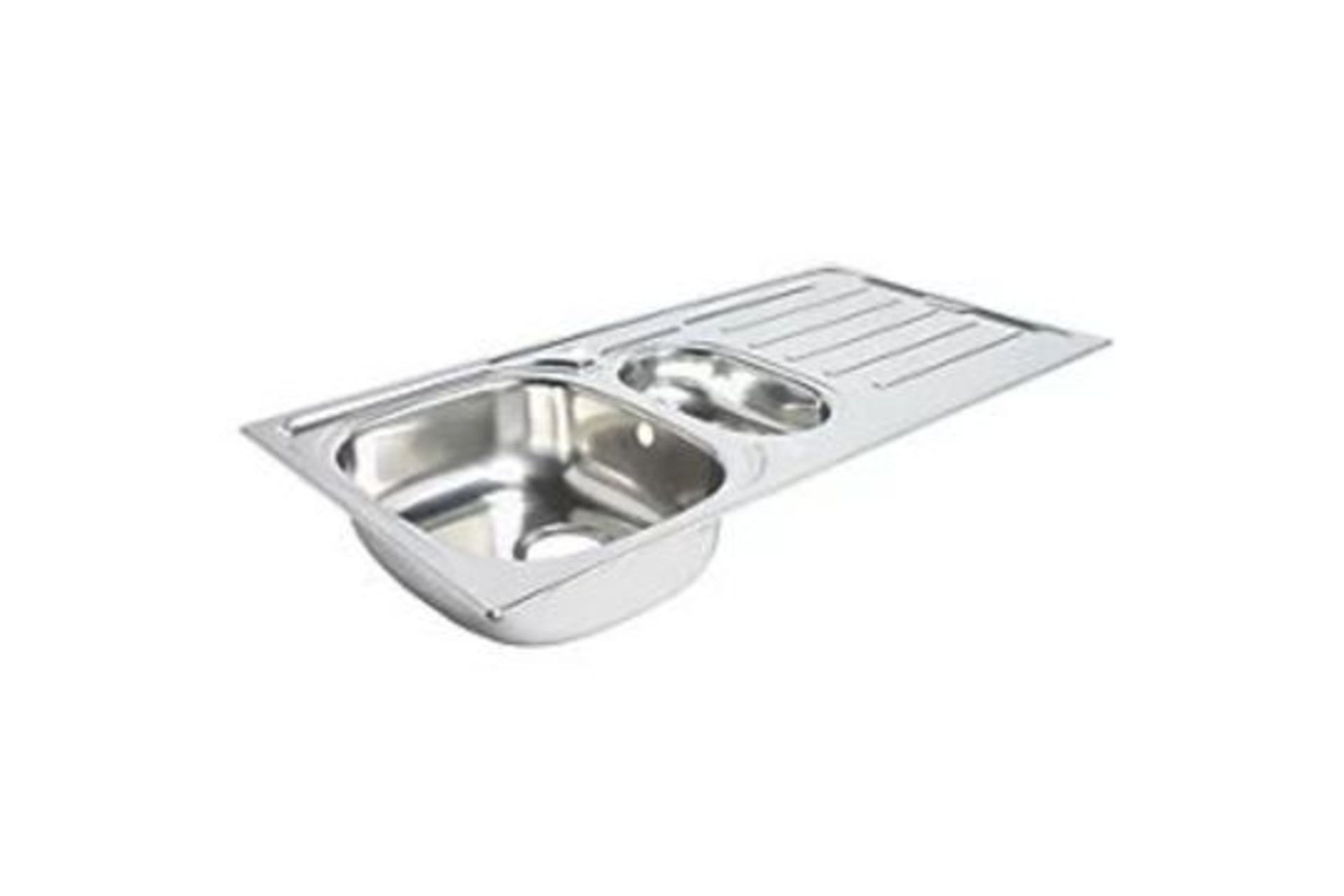 d2 x 1.5 BOWL STAINLESS STEEL KITCHEN SINK & DRAINER 1000MM X 500MM. - ER52