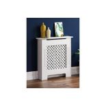 Oxford Small Radiator Cover - White. - ER52. Vida Designs Oxford Small Radiator Cover in White Not