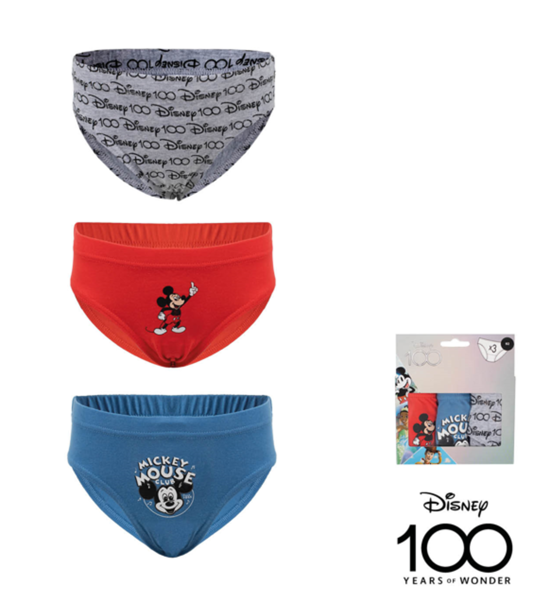 50 x New & Packaged Official Licenced Disney Mickey Mouse and Friends Pack of 3 Mixed Pants. Various - Image 2 of 2