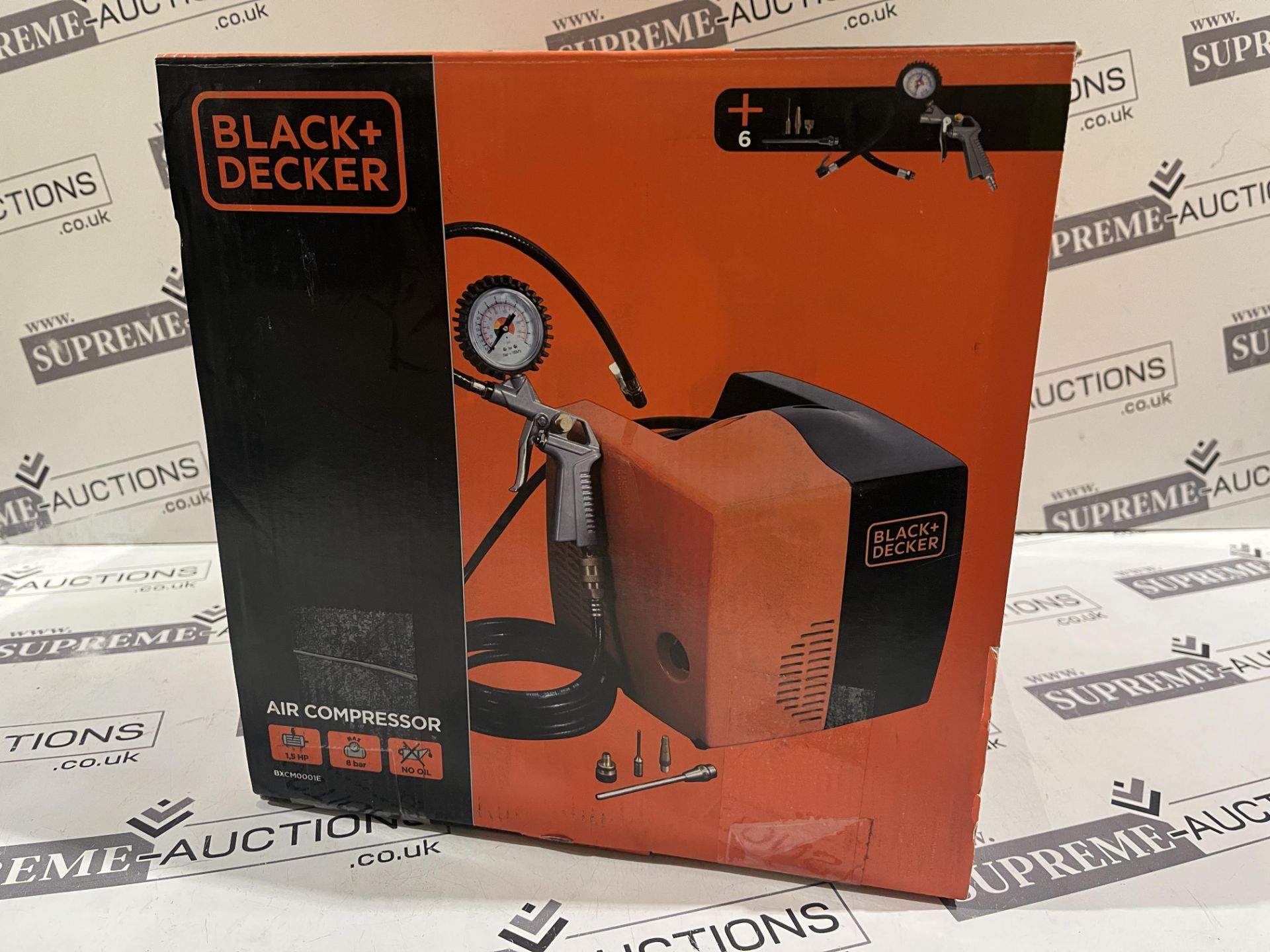 Brand New Black & Decker CUBO BD 195 Portable Air Compressor 240V, - Bild 6 aus 6