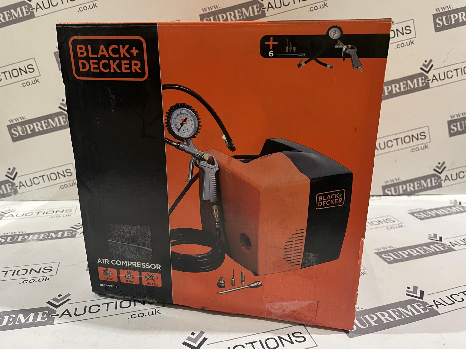 Brand New Black & Decker CUBO BD 195 Portable Air Compressor 240V, - Bild 6 aus 6