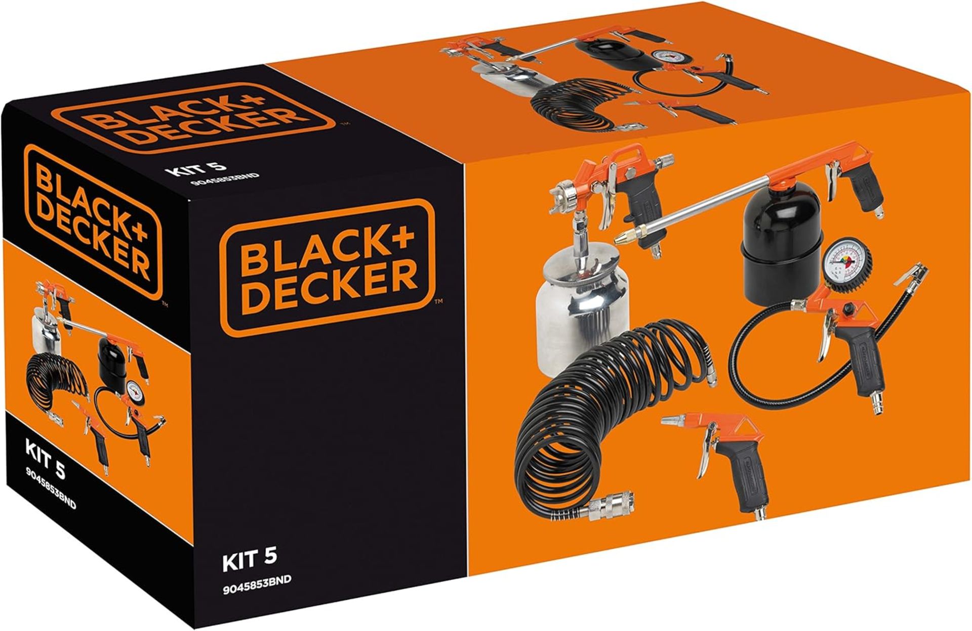 4 X Brand New Black & Decker 5 Piece Air Tool Kit, • Blowing Gun • Inflating Gun • Spray Gun • - Bild 7 aus 7