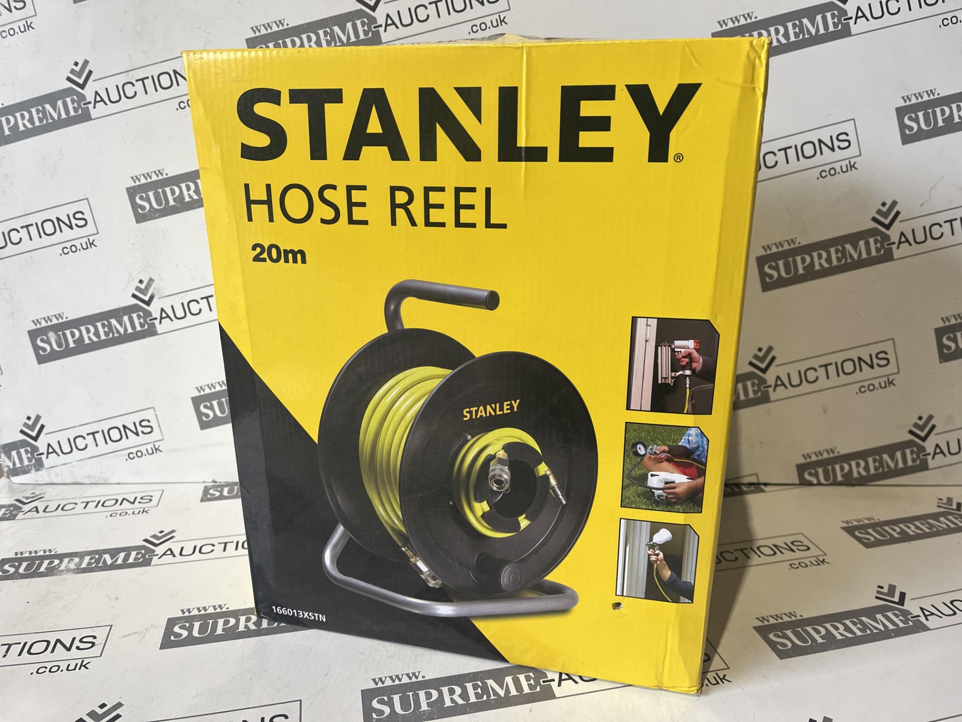 2 X Brand New Stanley Compressed Air Hose Reel 20 meters, With pneumatic quick coupling and - Bild 6 aus 6