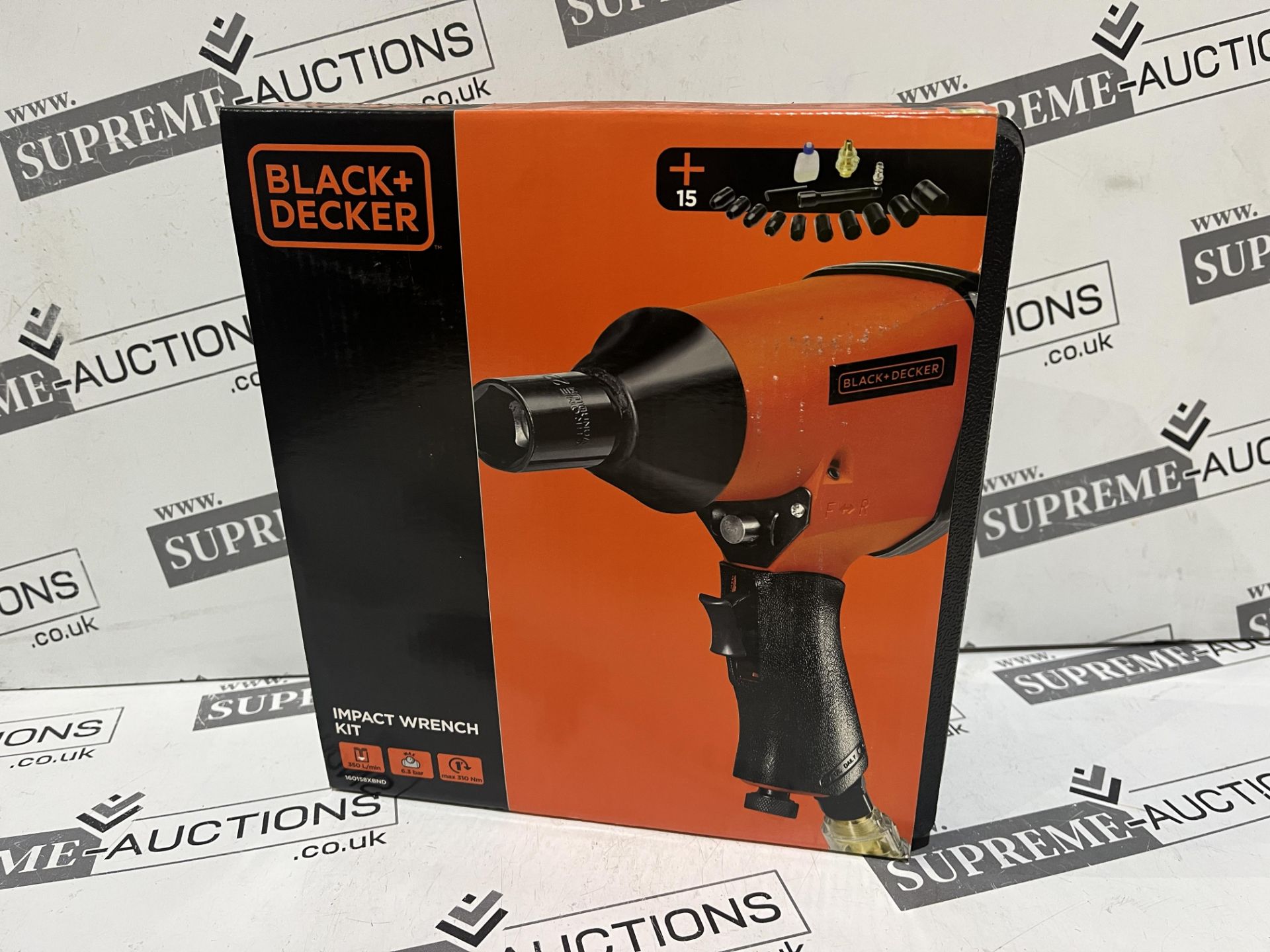 2 X Brand New Black & Decker Impact Wrench Kit, • 1/2 inch Impact wrench • 10 Impact Sockets (9,10, - Image 4 of 4