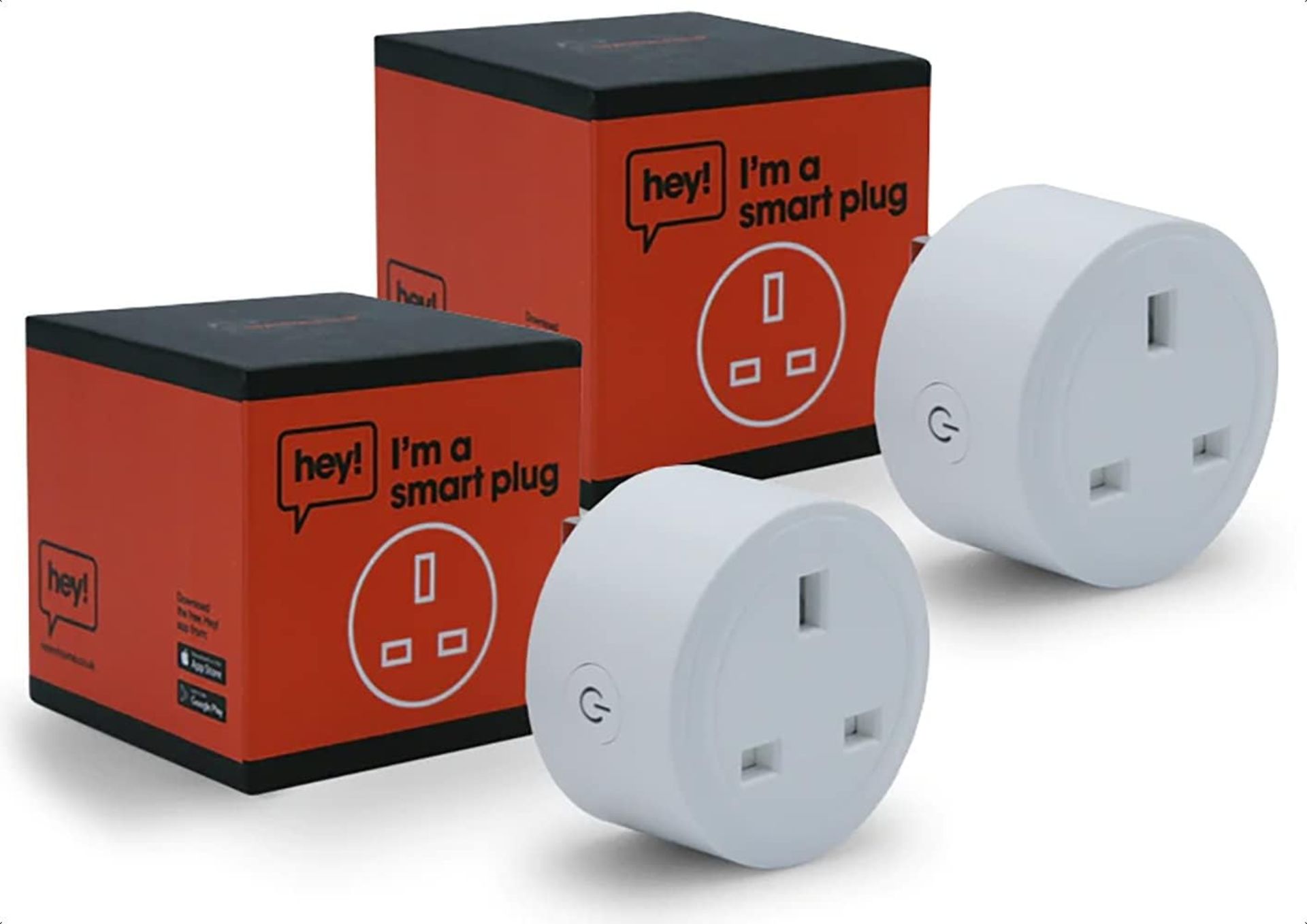 8x NEW & BOXED HEY! SMART Plug 2 Pack for Alexa and Google Home Devices. RRP £32.99 EACH. Smart Plug