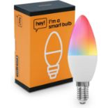 15x NEW & BOXED HEY! SMART RGB Dimmable Candle Bulb E14. RRP £16.99 EACH. Colourful Smart Light