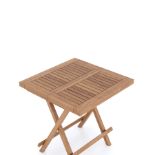 2x BRAND NEW TEAK Mini Folding Picnic Table 50cm x 50cm x 50cm (SQUARE). RRP £99.99 EACH. This