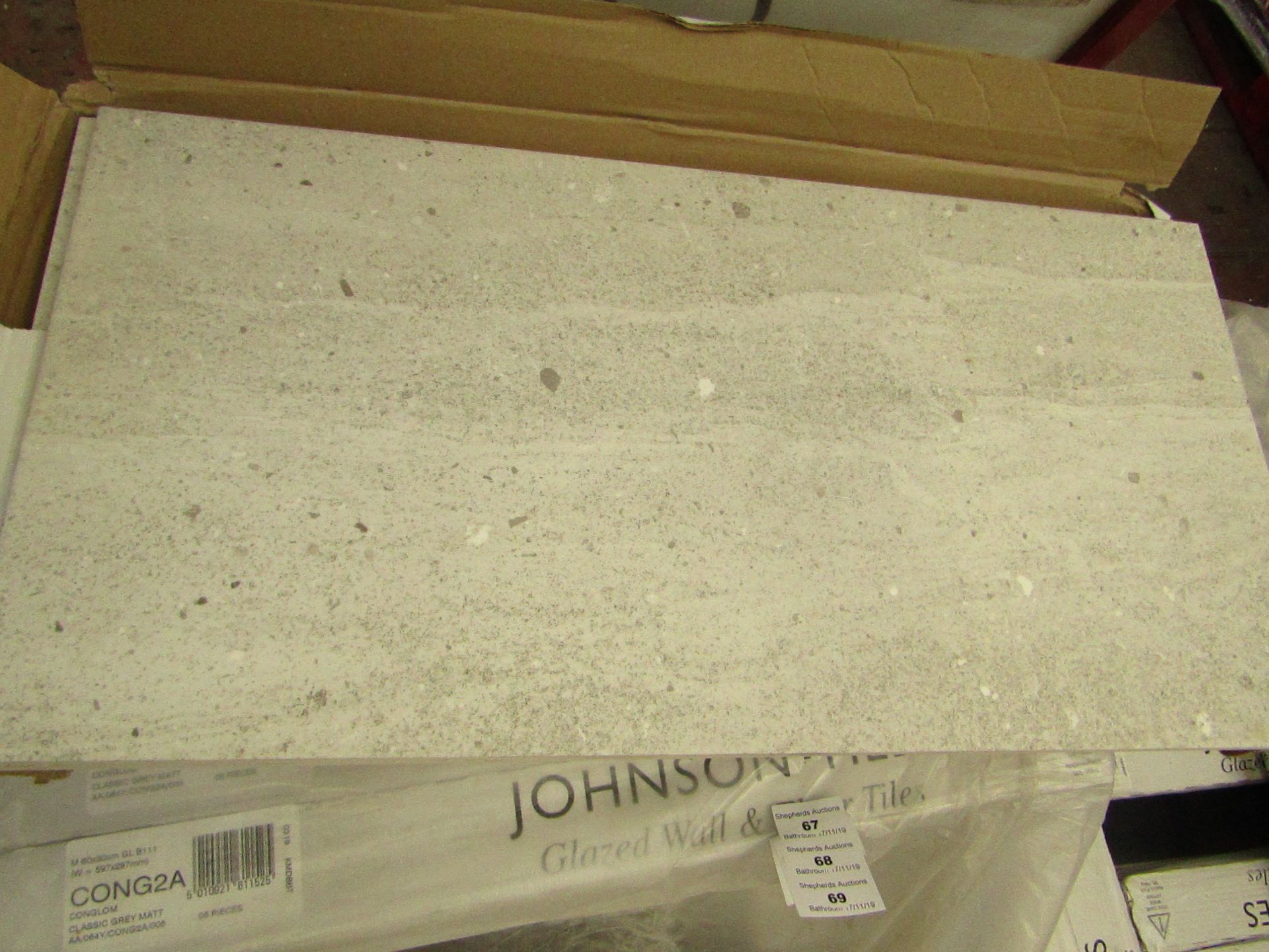 PALLET TO CONTAIN 40 X NEW PACKS OF Johnson Tiles Conglom 600x300mm Wall & Floor Tiles (CONG2A).