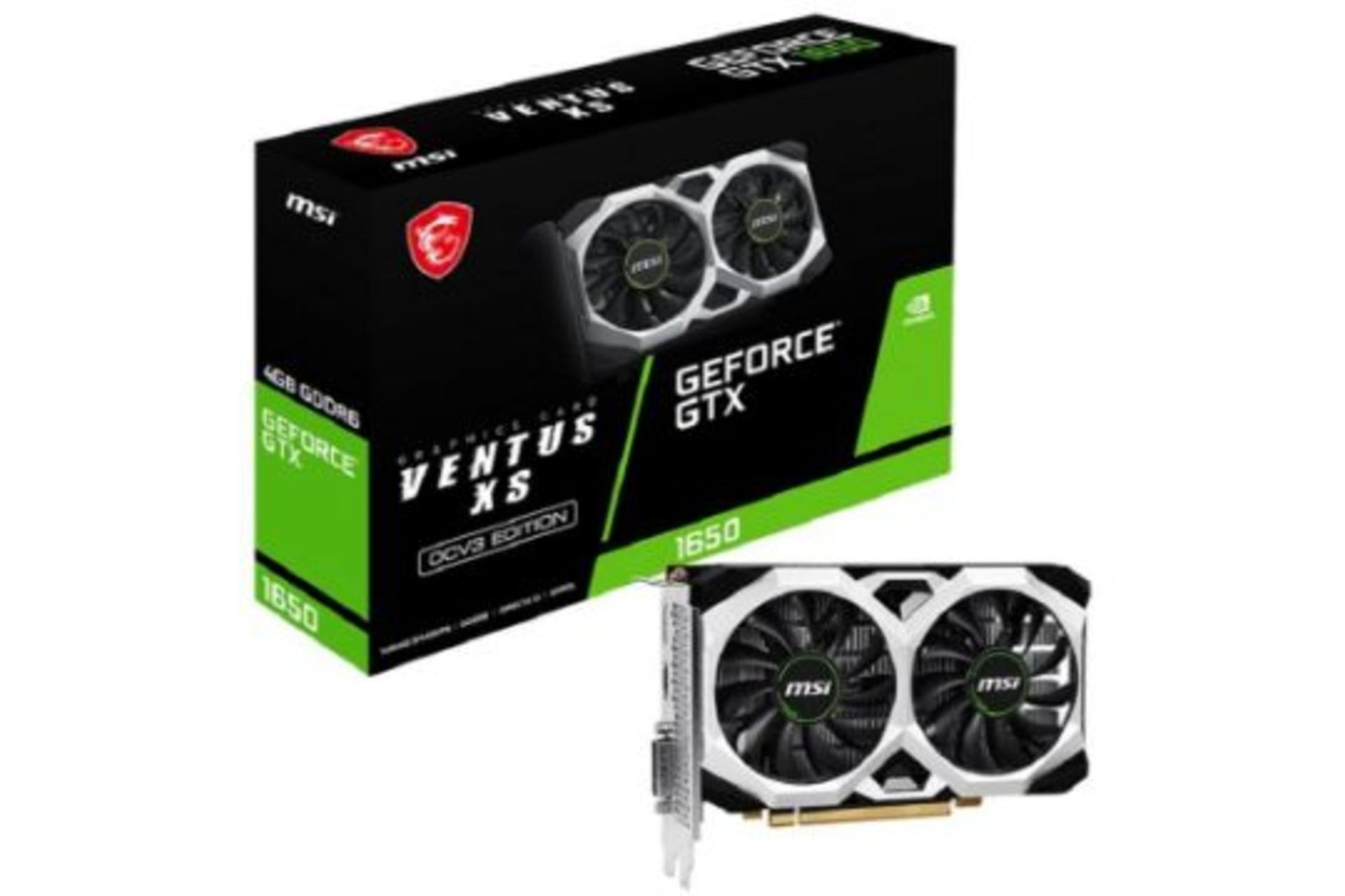 MSI GeForce GTX 1650 D6 VENTUS XS OCV3 4GB Graphics Card. - P2. RRP £309.99. A fresh new dual fan