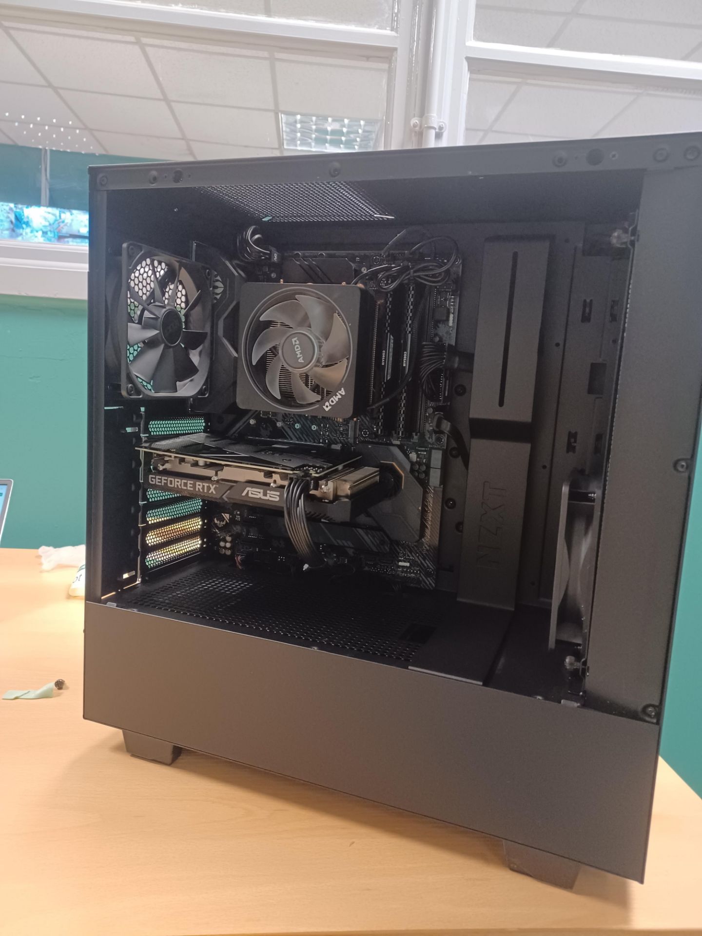 Custom Built PC with Cube Gaming Case; Asus GeForce RTX Dual RTX3060-O12g-V2, Tuf Gaming X570 Plus