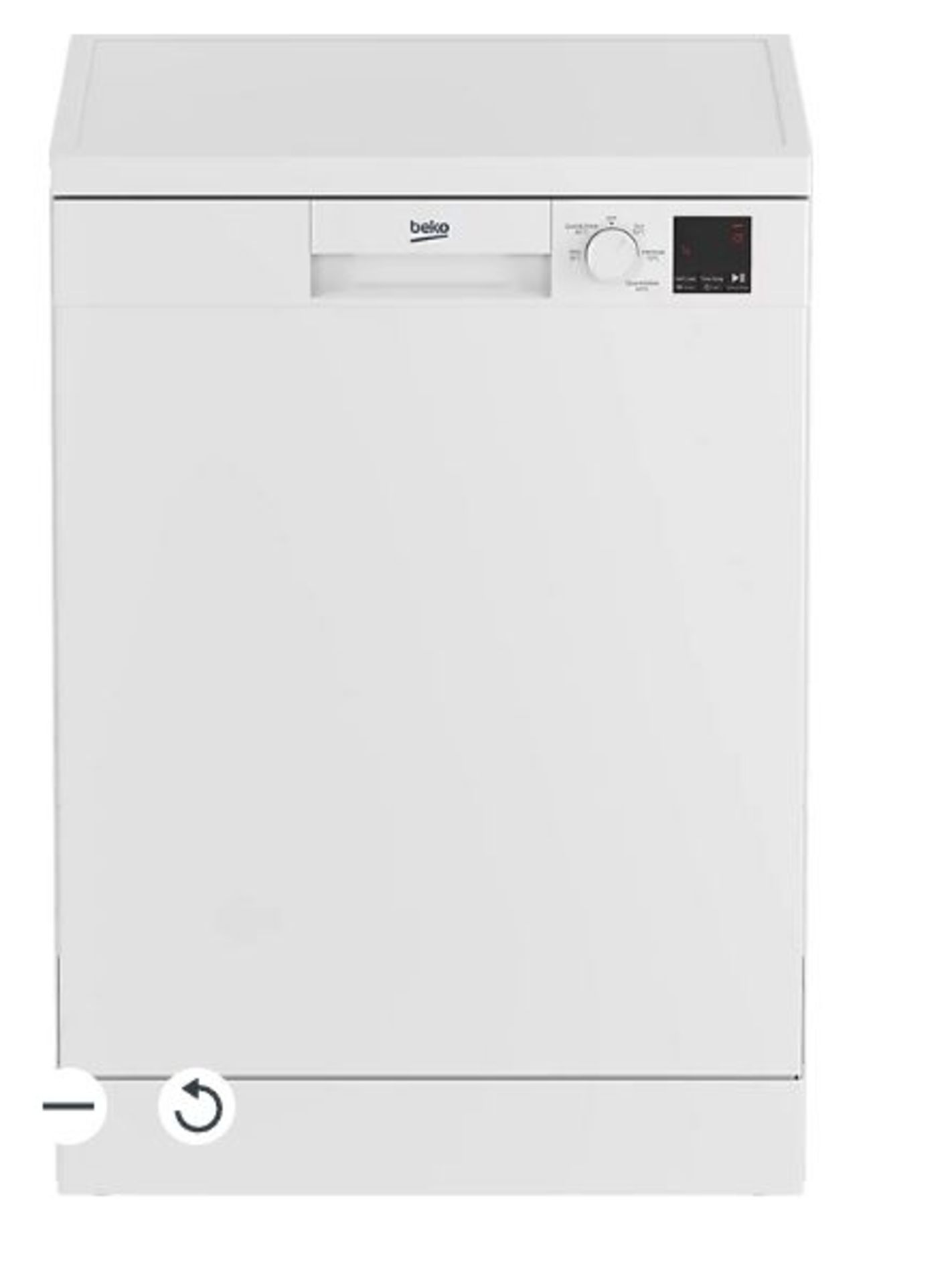 Beko DFN05Q10W Freestanding Full size Dishwasher - White. - S2. RRP £419.00. Easy to use, this