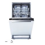 Beko DIS15Q10 Integrated Slimline Dishwasher - Black & white. - S2. RRP £439.00. Great for when