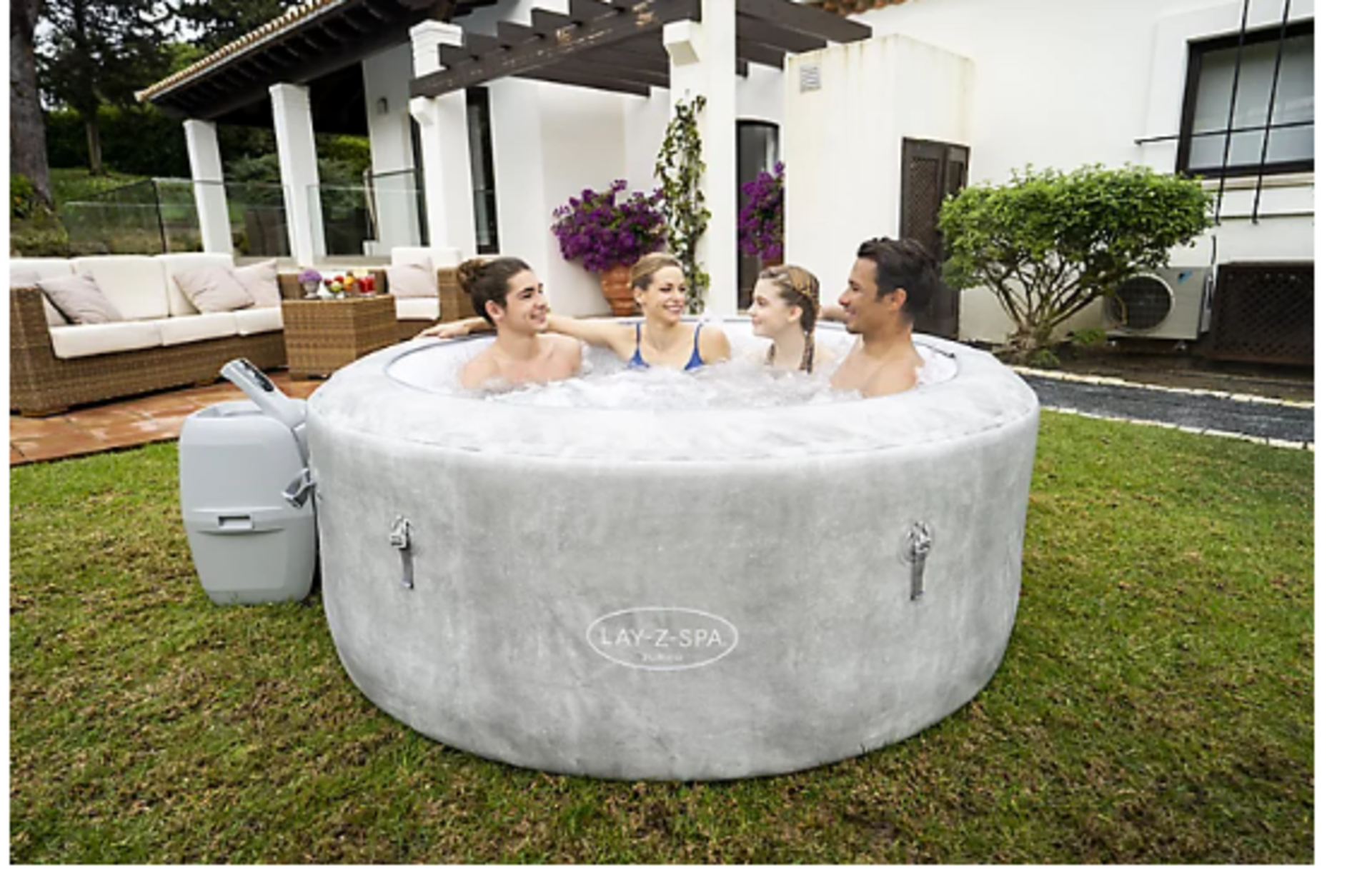 Lay-Z-Spa Zurich 4 person Inflatable Hot Tub. - ER. RRP £500.00. The Zurich AirJet™ is one of our - Image 2 of 2