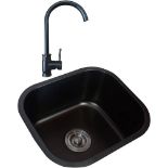 Single Bowl Kitchen Sink Black Square Sink - ER45
