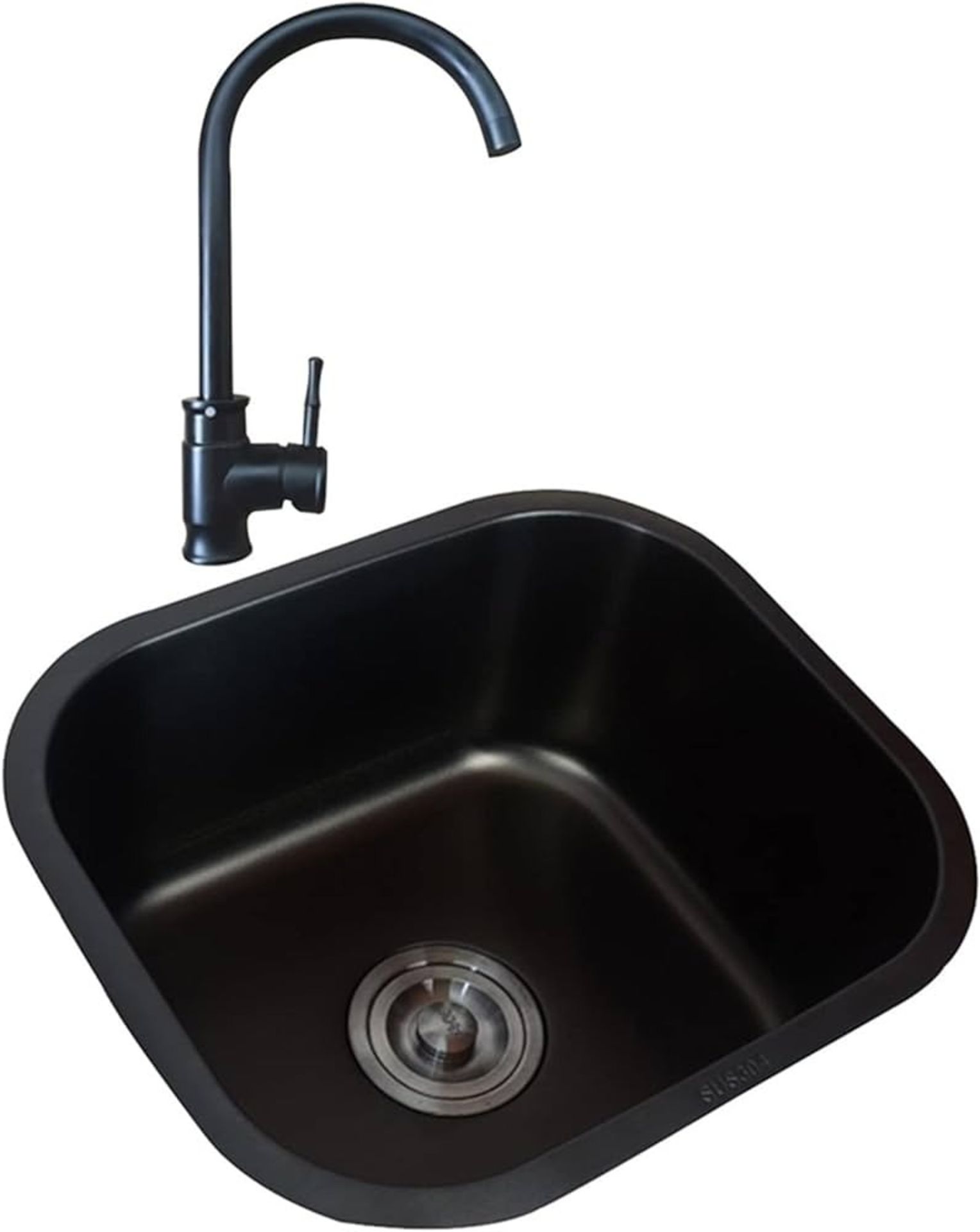 Single Bowl Kitchen Sink Black Square Sink - ER45