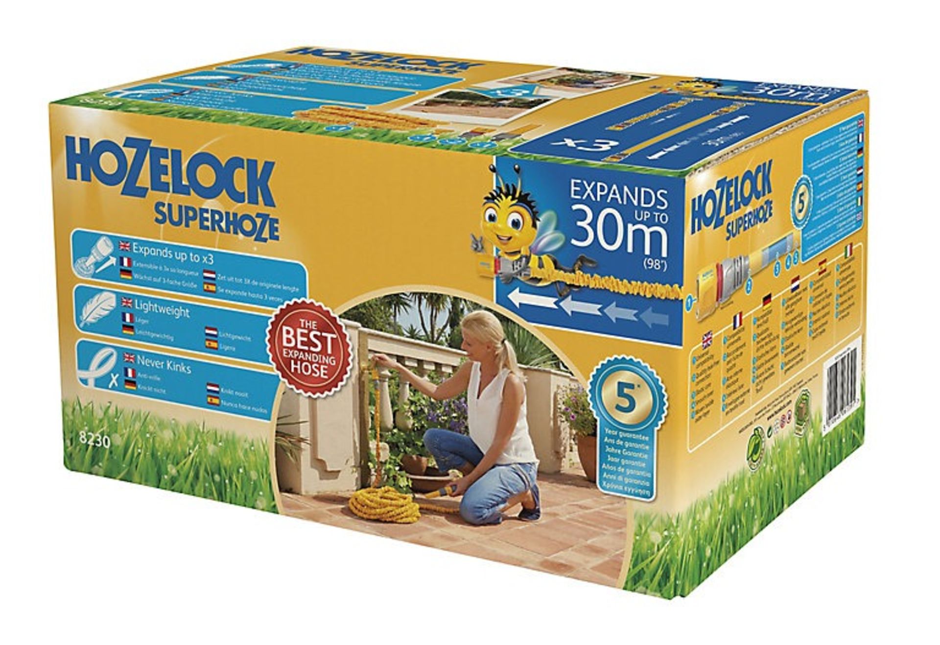 Hozelock Superhoze Yellow Extendable Hose pipe - ER41