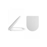 Nuie Luxury White D Shaped Toilet Seat Square Edge - ER45