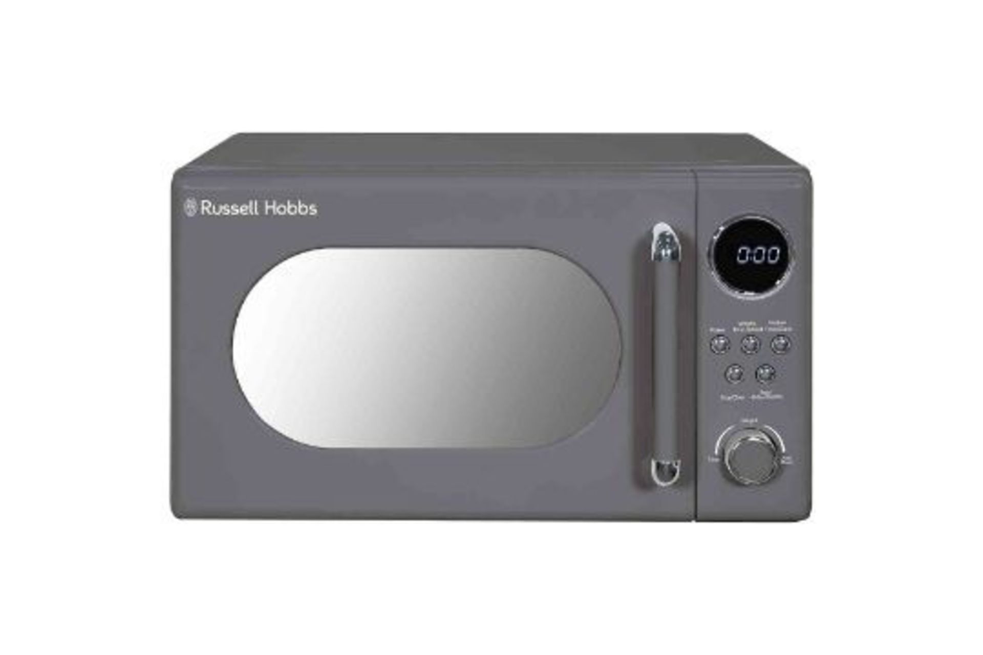 Russell Hobbs RHM2044G 800W 20L Retro Solo Digital Microwave - Grey - ER45