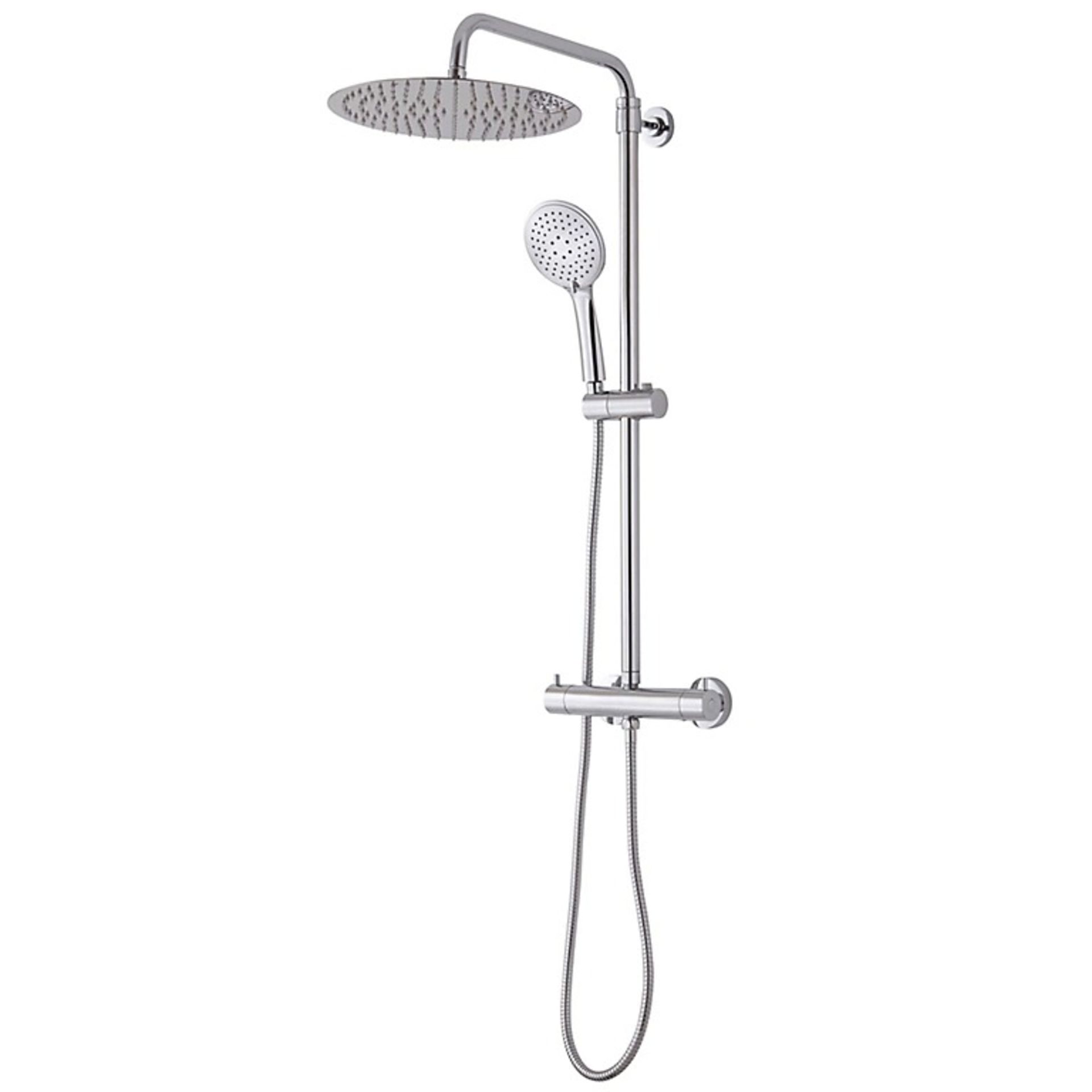 Cooke & Lewis CHROME effect Wall-mounted Thermostatic Mixer Shower - ER41