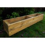 Large Wooden Garden Planter Decking Tub Pot Tan Trough 1300mm Wide - ER45