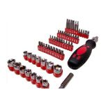 57 Piece Ratchet Screwdriver with Bits & Socket Set - ER45