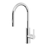 GoodHome Zanthe Chrome Plated Kitchen Pull Out Tap - ER41