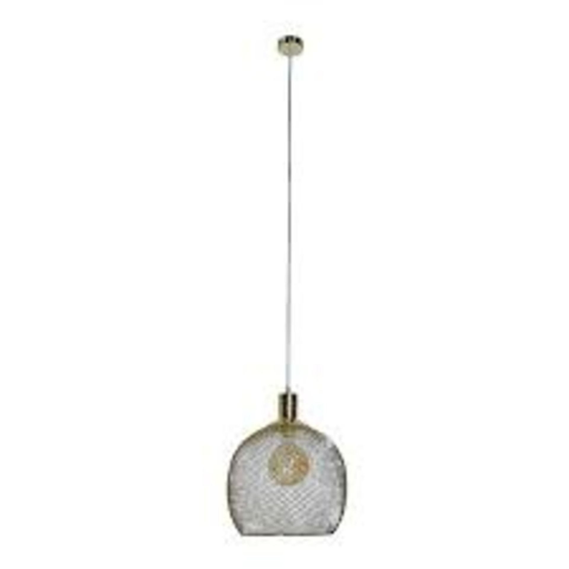 ValueLights Retro Style Gold Metal Mesh Basket Style Ceiling Pendant Light Fitting - ER44