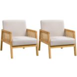 Yaheetech Accent Chair, Modern Armchair with Wood Legs - ER42 *Design may vary