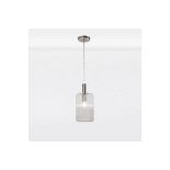 First Choice Lighting Walpole Chrome Clear Glass Ceiling Pendant Light - ER45