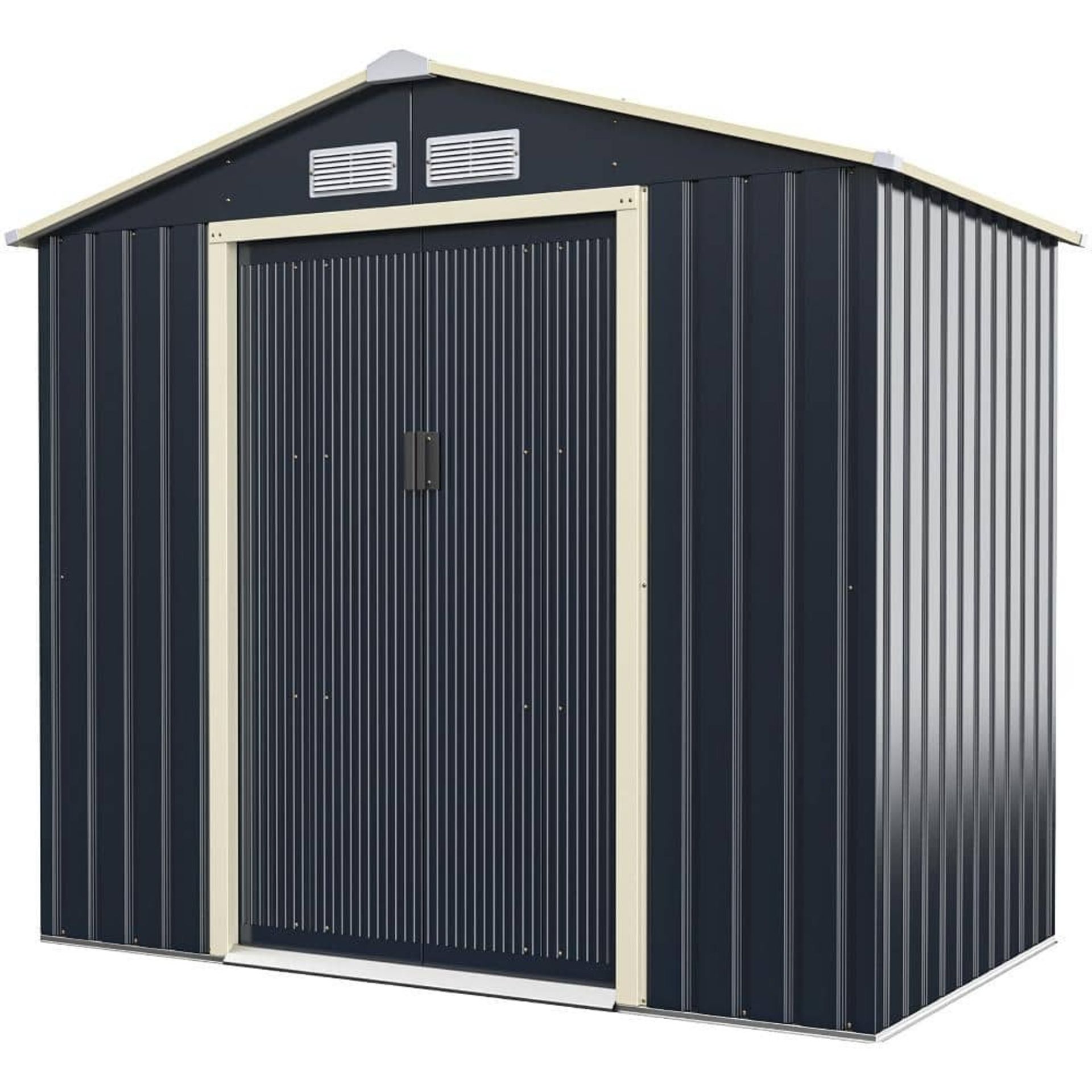 Costway 7 ft. W x 3.8 ft. D Metal Shed With 25.6 sq. ft - ER45