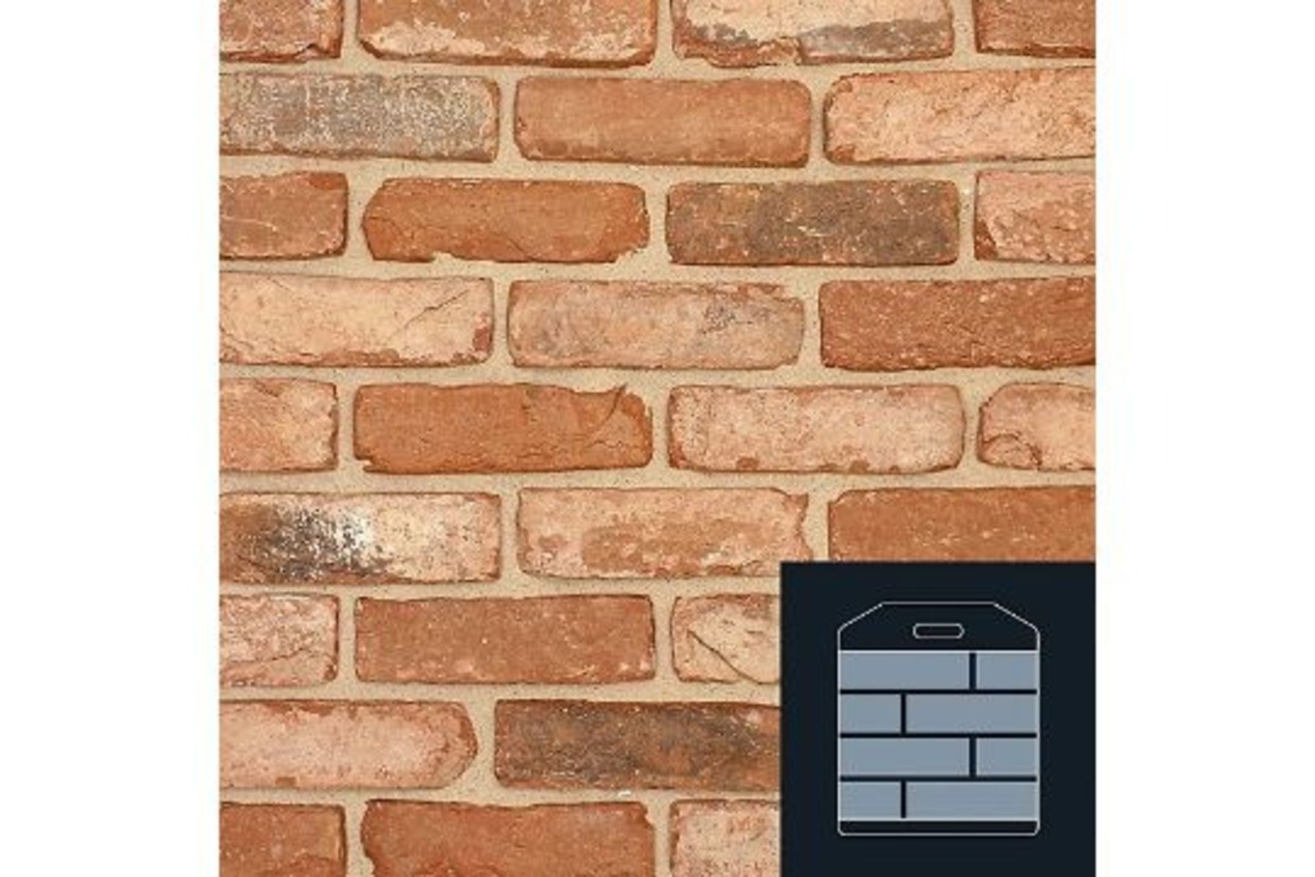 3x Blend 3 Brick Slip Panel - The Reclaimed Collection - ER45