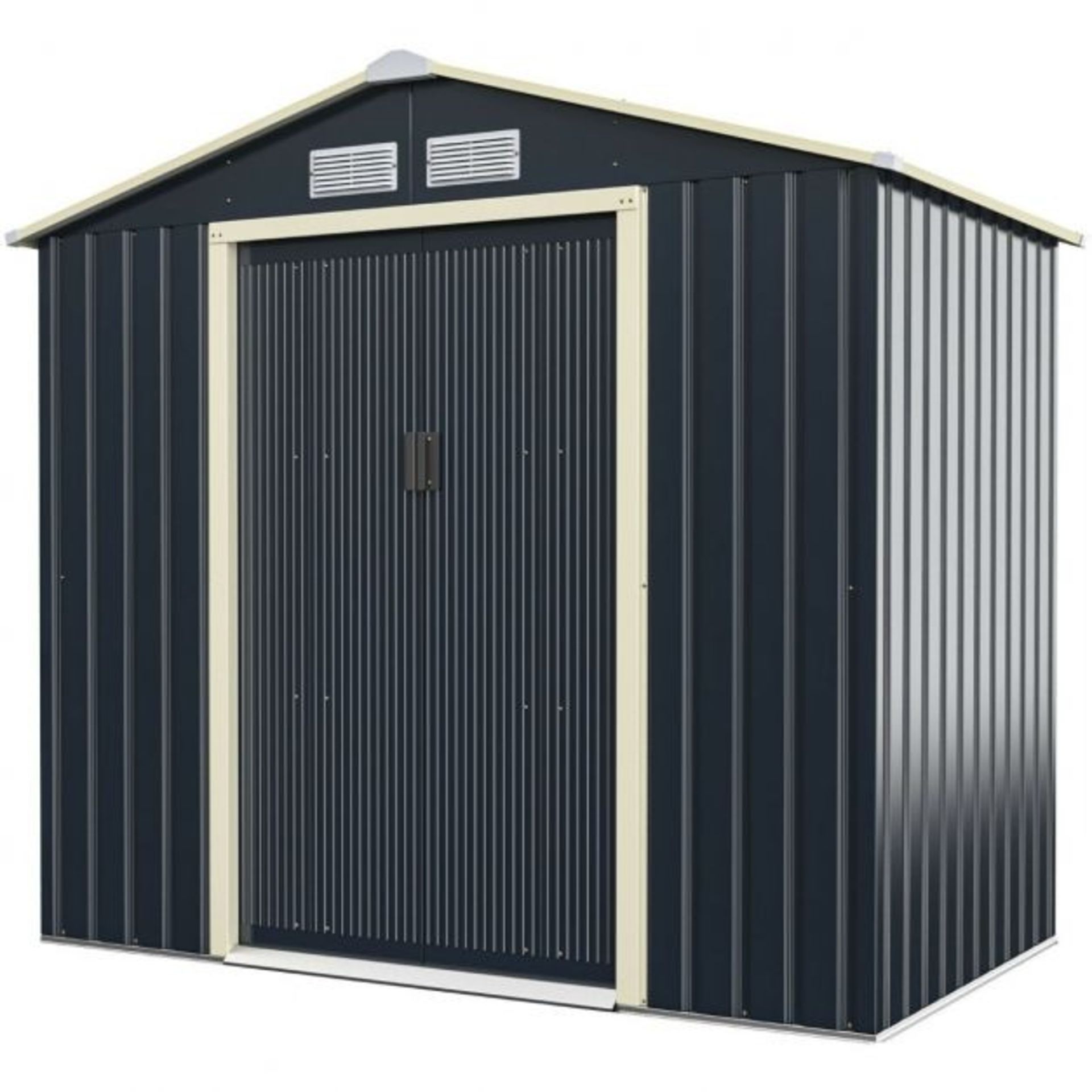 Outdoor Storage Shed with 4 Vents and Double Sliding Door - ER45