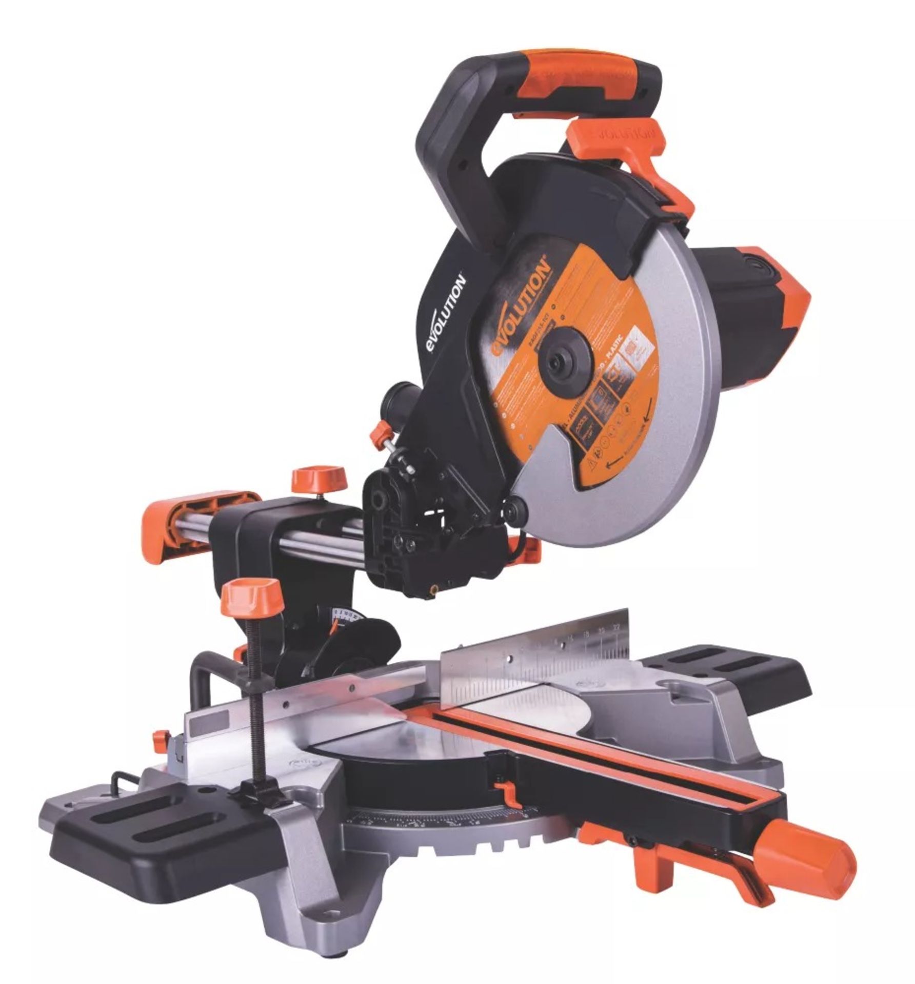 Evolution R255SMS 255mm Electric Single-Bevel Sliding Multi-Material Mitre Saw 220-240V - ER45