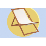 BRAND NEW John Lewis FOLDING DECK CHAIR.RRP £148.99. wooden Anyday garden deckchair, natural/cream