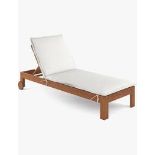 BRAND NEW JOHN LEWIS Cove Garden Sun Lounger, FSC-Certified (Eucalyptus Wood), Natural. RRP £373.50.