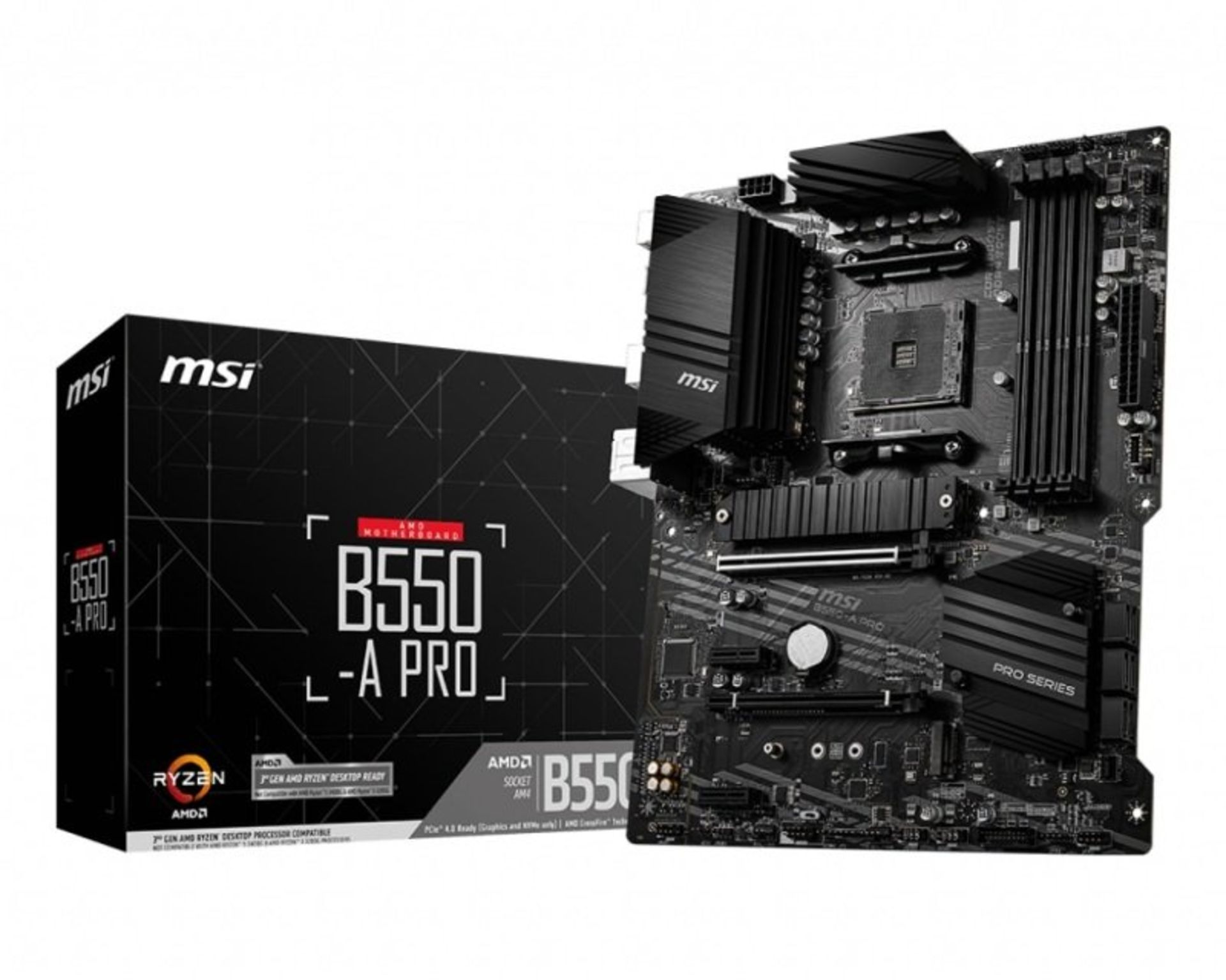 MSI B550-A PRO DDR4 ATX Motherboard. - BW. Introducing the all new B550-A PRO Motherboard from