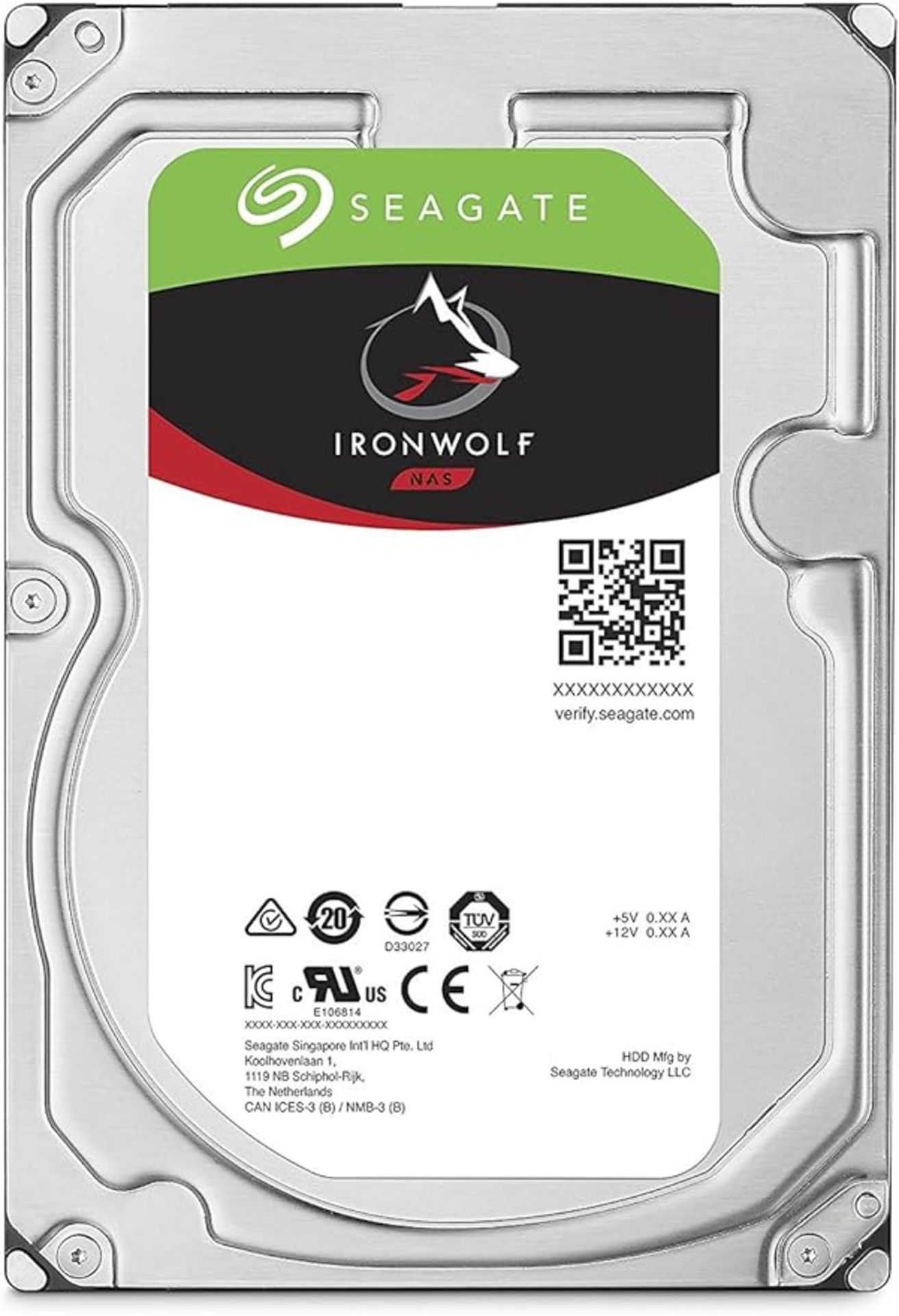 Seagate IronWolf 6TB NAS Internal Hard Drive HDD – 3.5 Inch SATA 6Gb/s 7200 RPM 256MB Cache for RAID