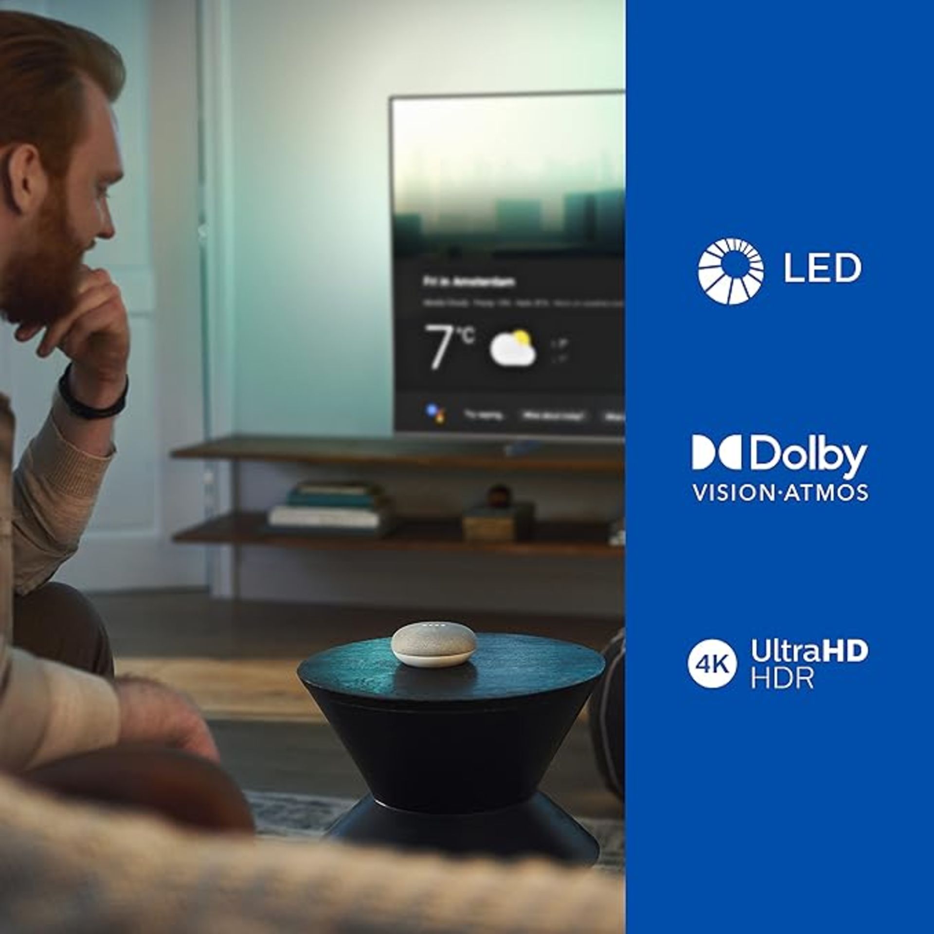 PHILIPS 50PUS7906/12 50-Inch 4K LED TV | Ambilight, UHD & HDR10+ | Dolby Vision & Dolby Atmos | - Image 2 of 2