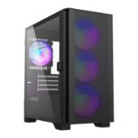 Montech AIR 100 ARGB Black Tempered Glass micro-ATX Case. - EBR. RRP £159.00.