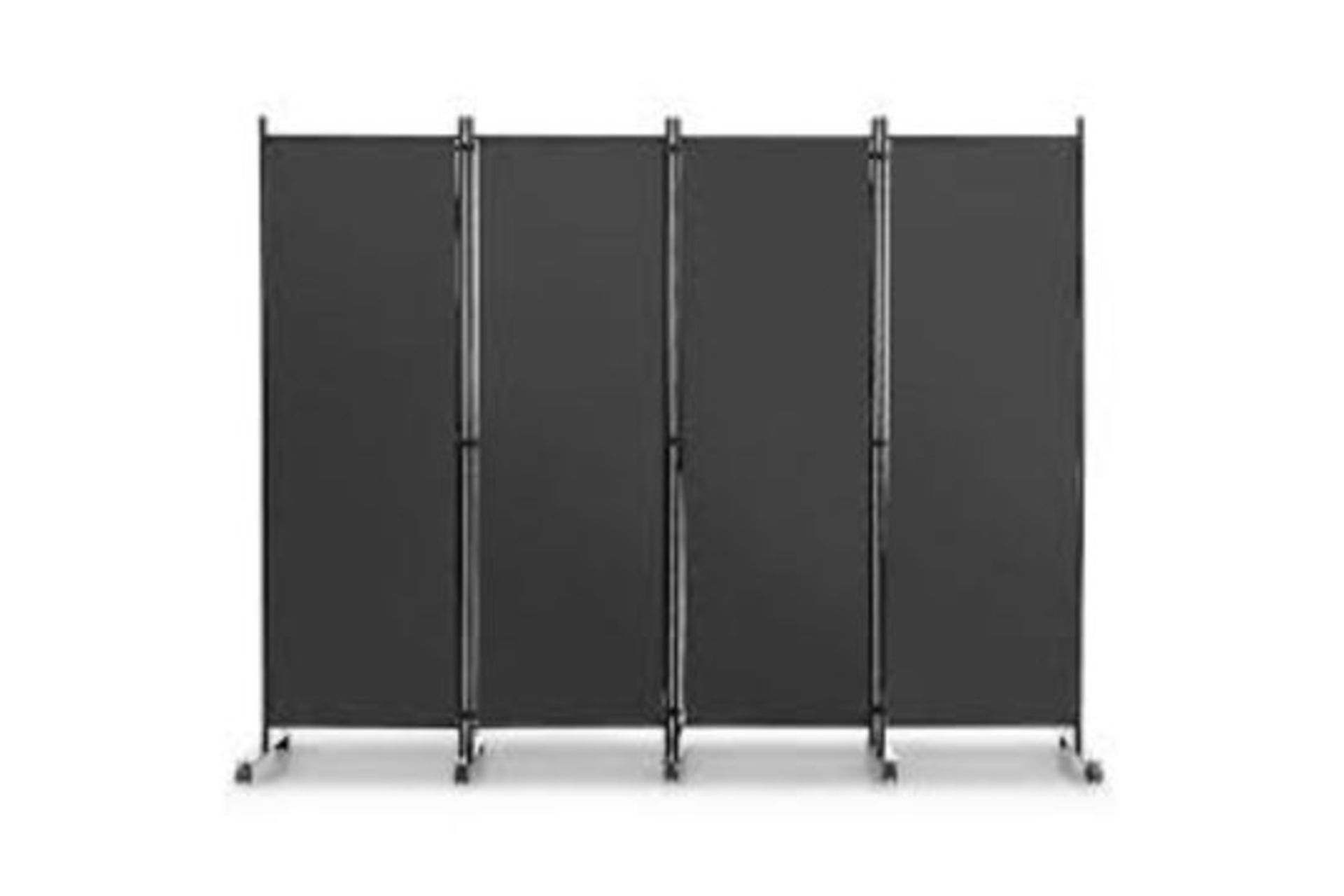 4-Panel Folding Room Divider with Wheels for Living Room Bedroom -. - R14.13.