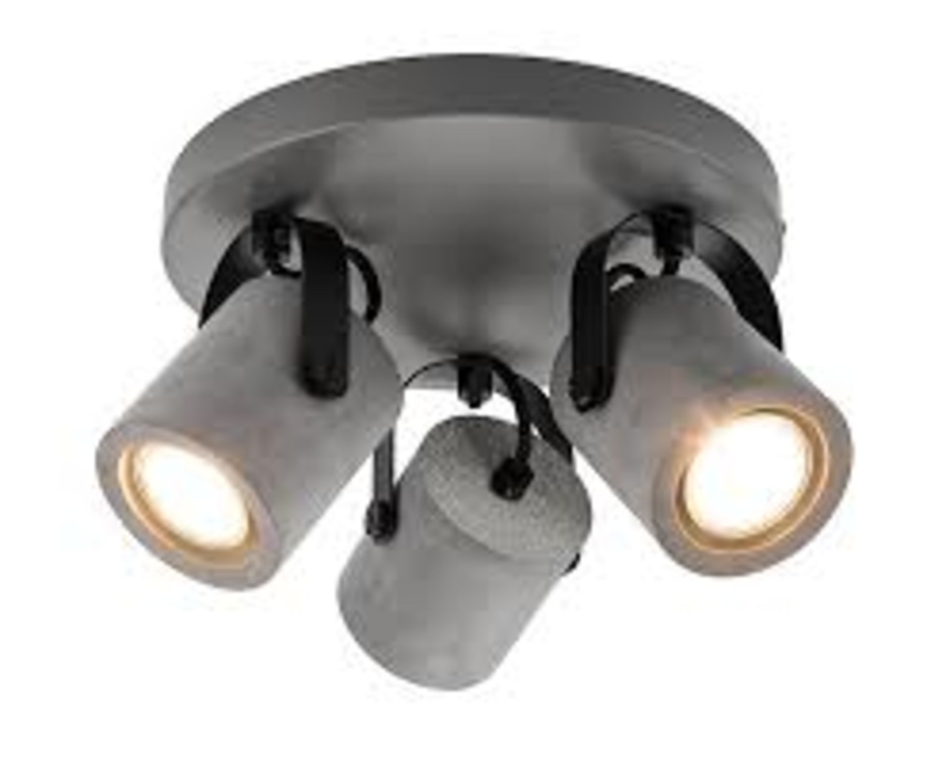 Kempston Plate Matt Grey 3 Light Spotlight. - S2.8. Introduce an ultra-industrial style into your