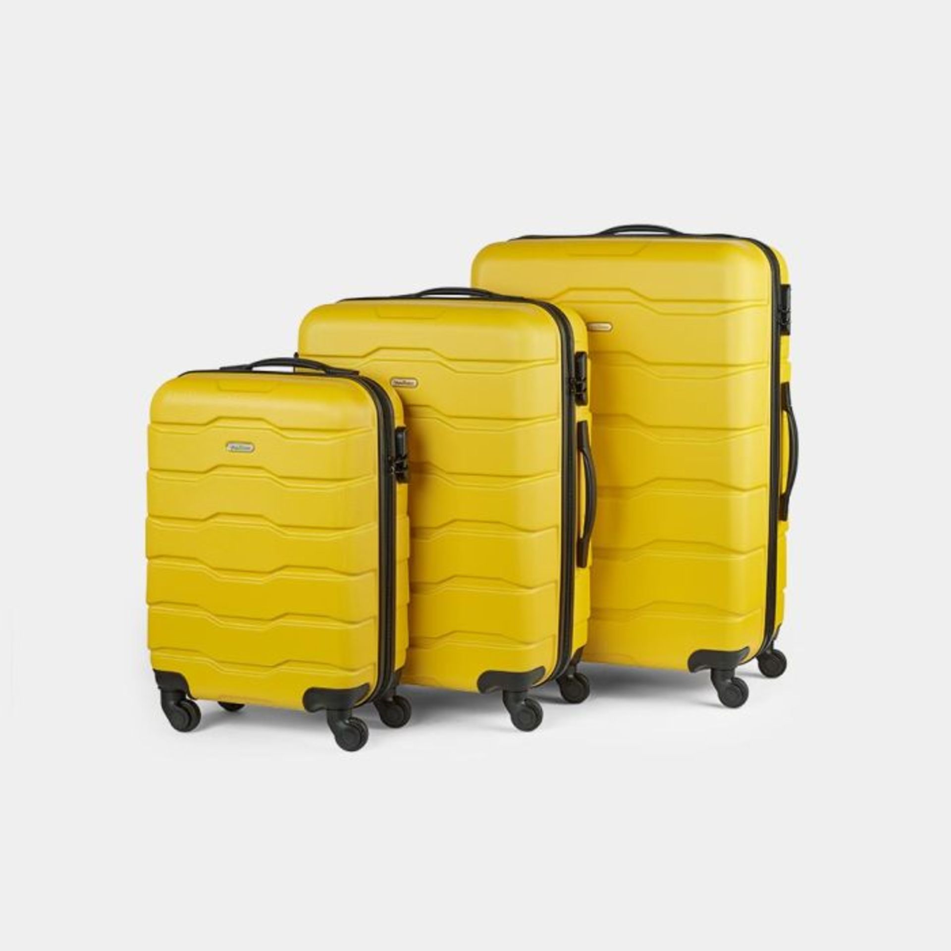 3pc ABS Yellow Luggage Set. - S2BW. Whether you’re going on a weekend away or your summer