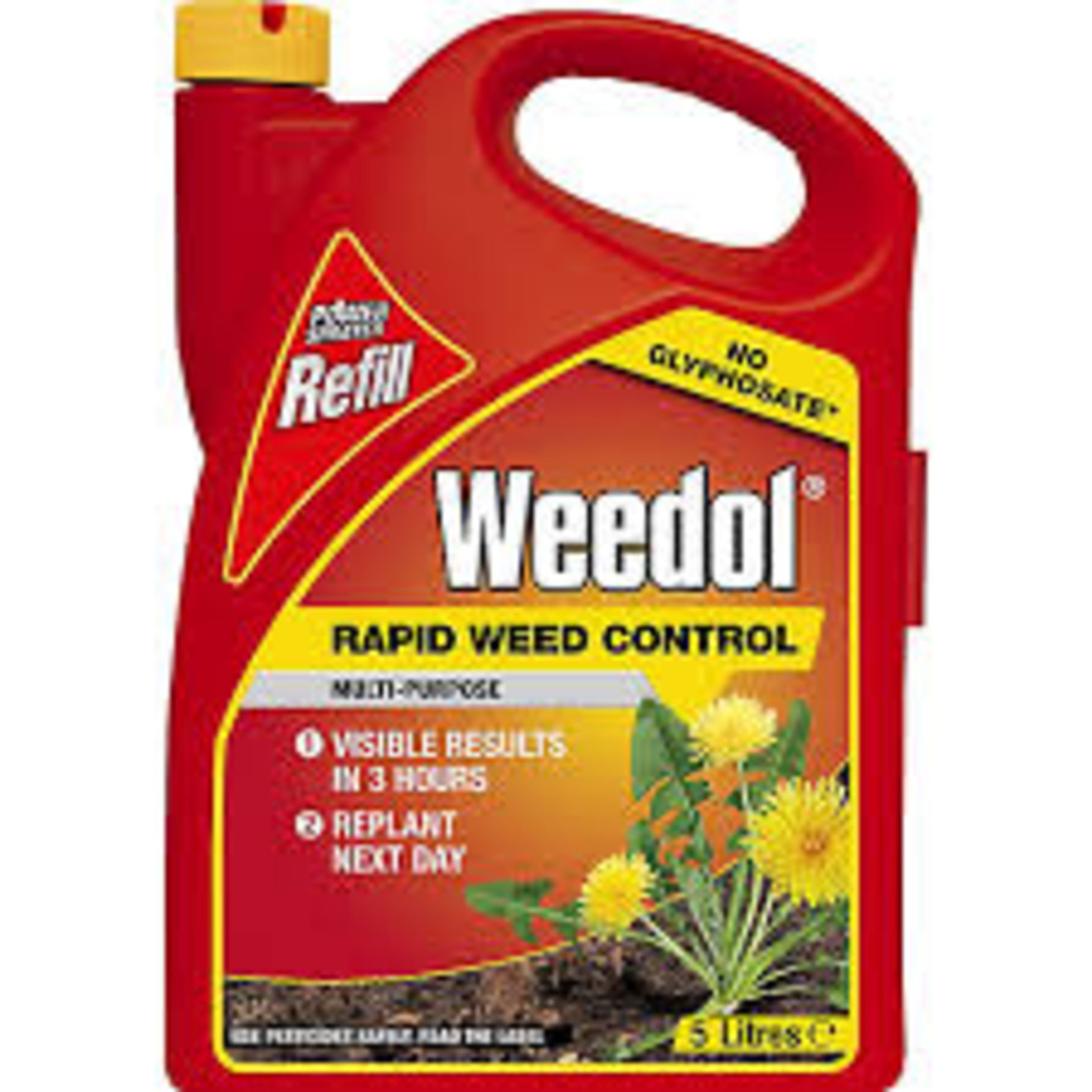 3 x Bottles Weedol Refill Rapid Weed Killer 5L. - S2BW.
