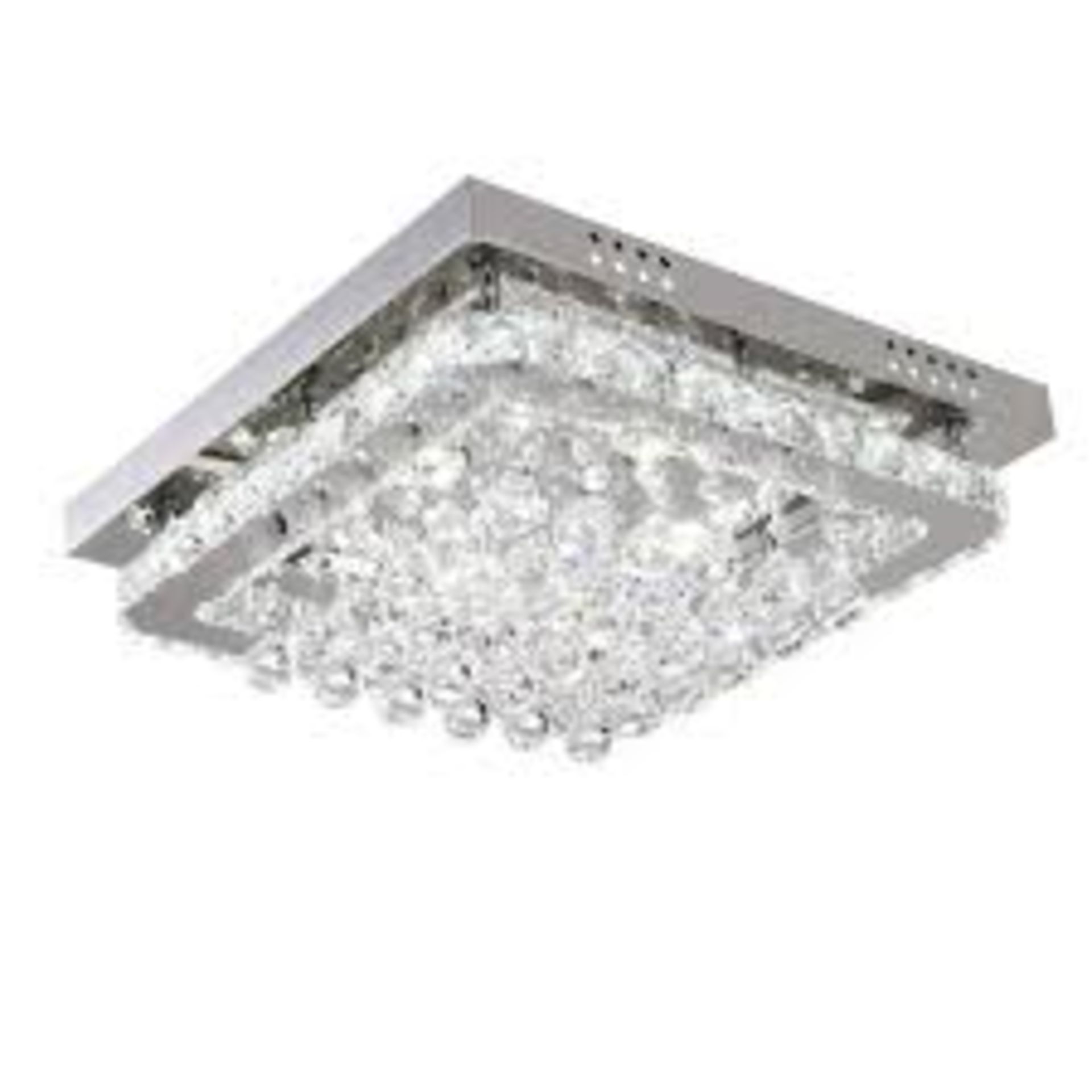Livingandhome Modern Fancy Crystal LED Flush Mount Ceiling. - S2.