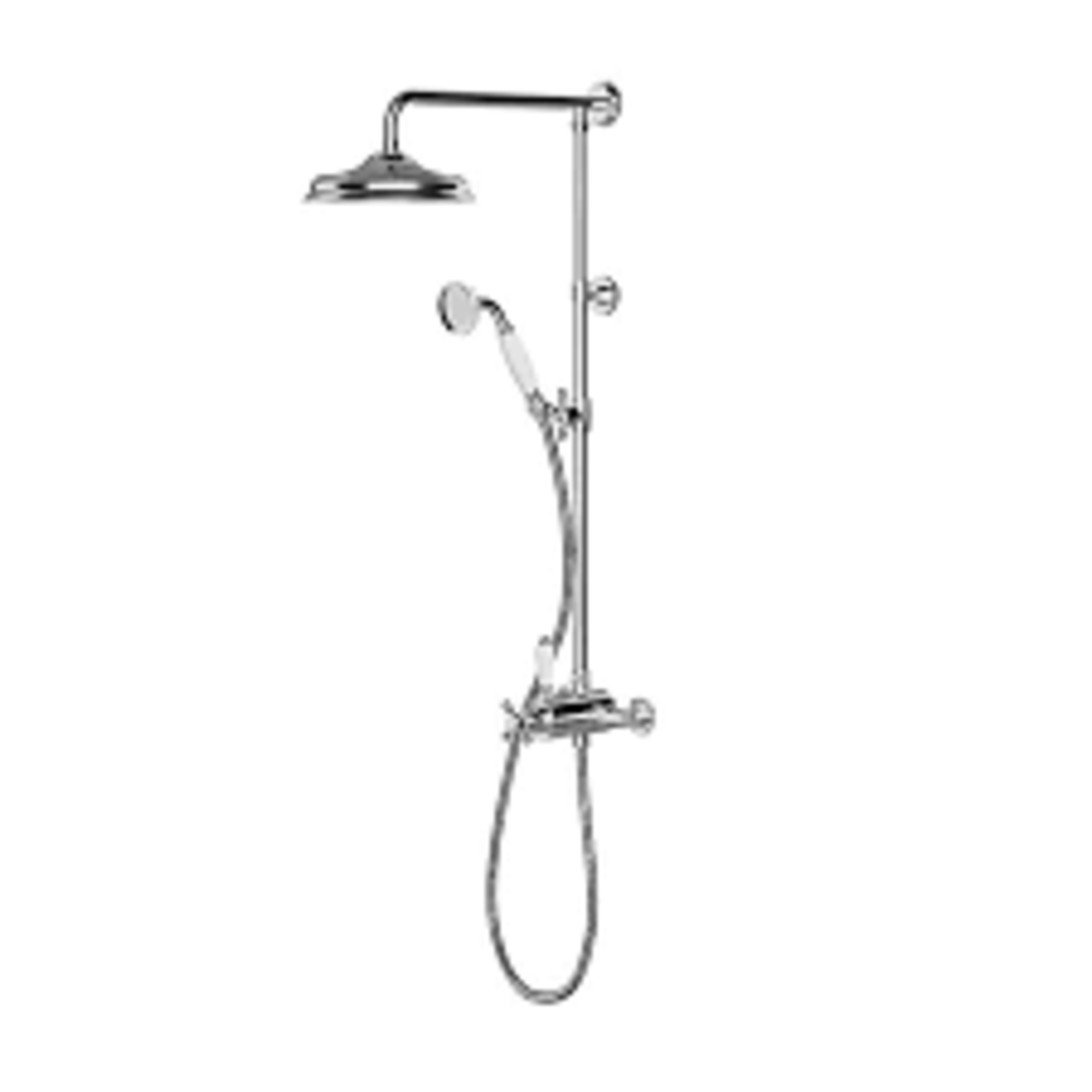 GoodHome Etel Chrome Effect Thermostatic Multi Head Shower. - S2.8.
